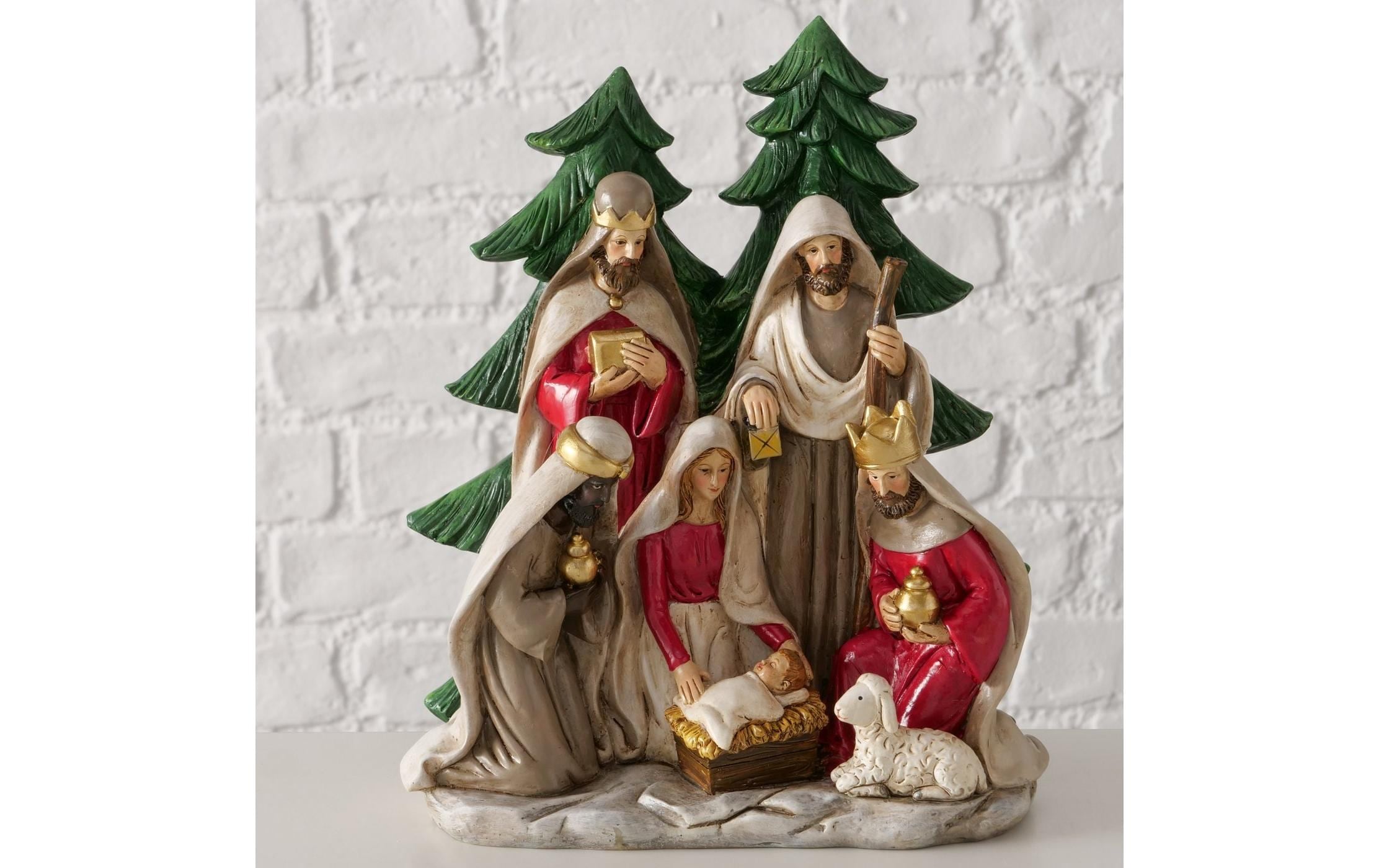 BOLTZE Krippe »Bethanio Kunststoff, 21 x 26 cm« Dekorative Weihnachtsfigur