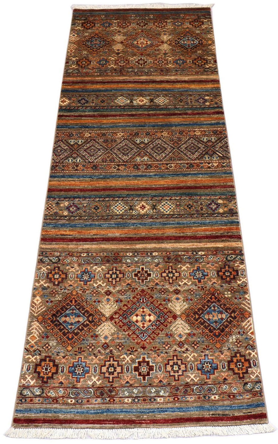 Image of morgenland Läufer »Ziegler Streifen Marrone chiaro 258 x 87 cm«, rechteckig, 0,6 mm Höhe, Handgeknüpft bei Ackermann Versand Schweiz