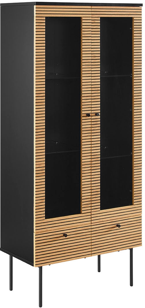 SalesFever Vitrine, Eiche Echtholzfurnier