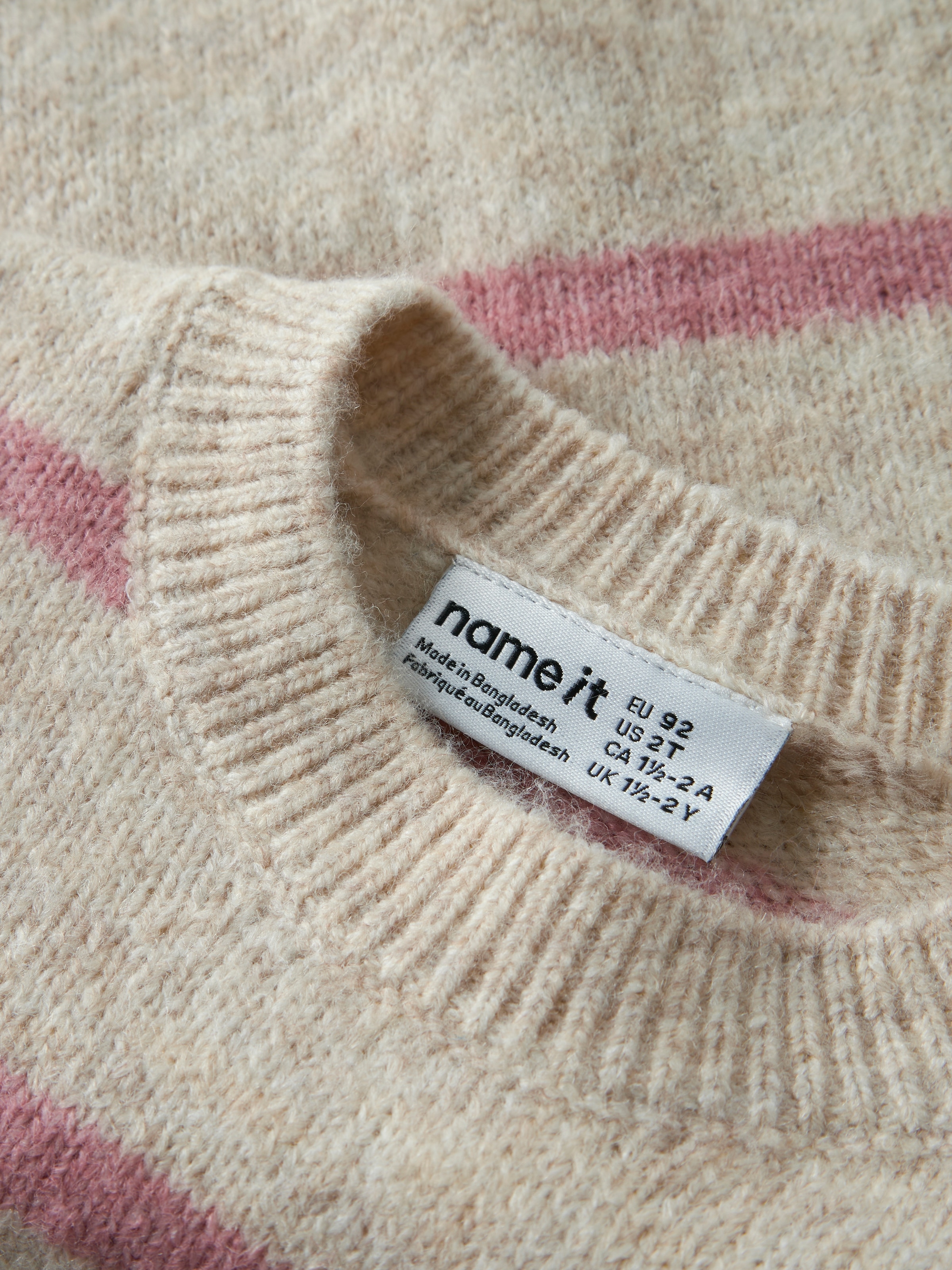 Name It Pull en tricot »NMFOLENSKA LS KNIT« Mélange de matériaux, coupe régulière, avec laine