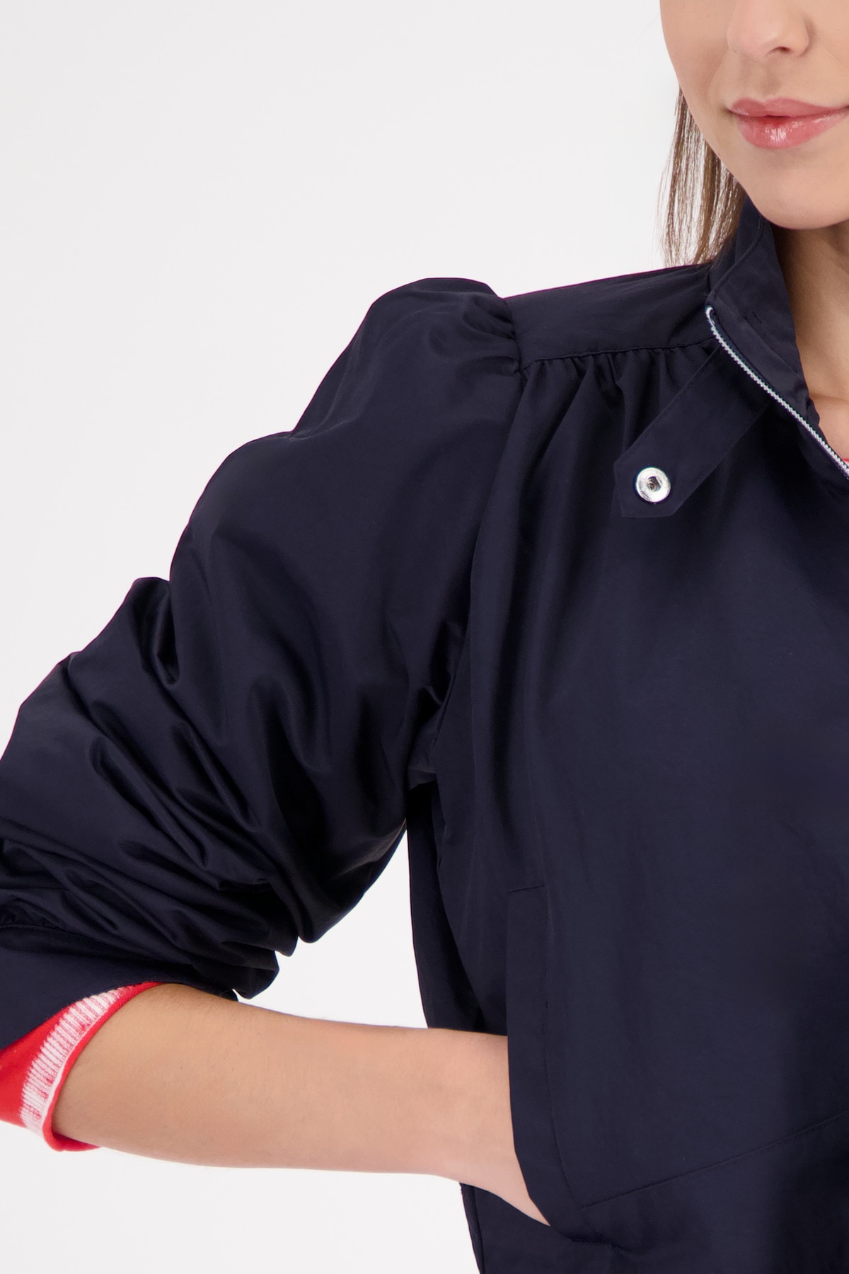 Monari Veste courte »Nylon« ohne Kapuze Stehkragen, Regular Fit, Kräuselung an der Schulter