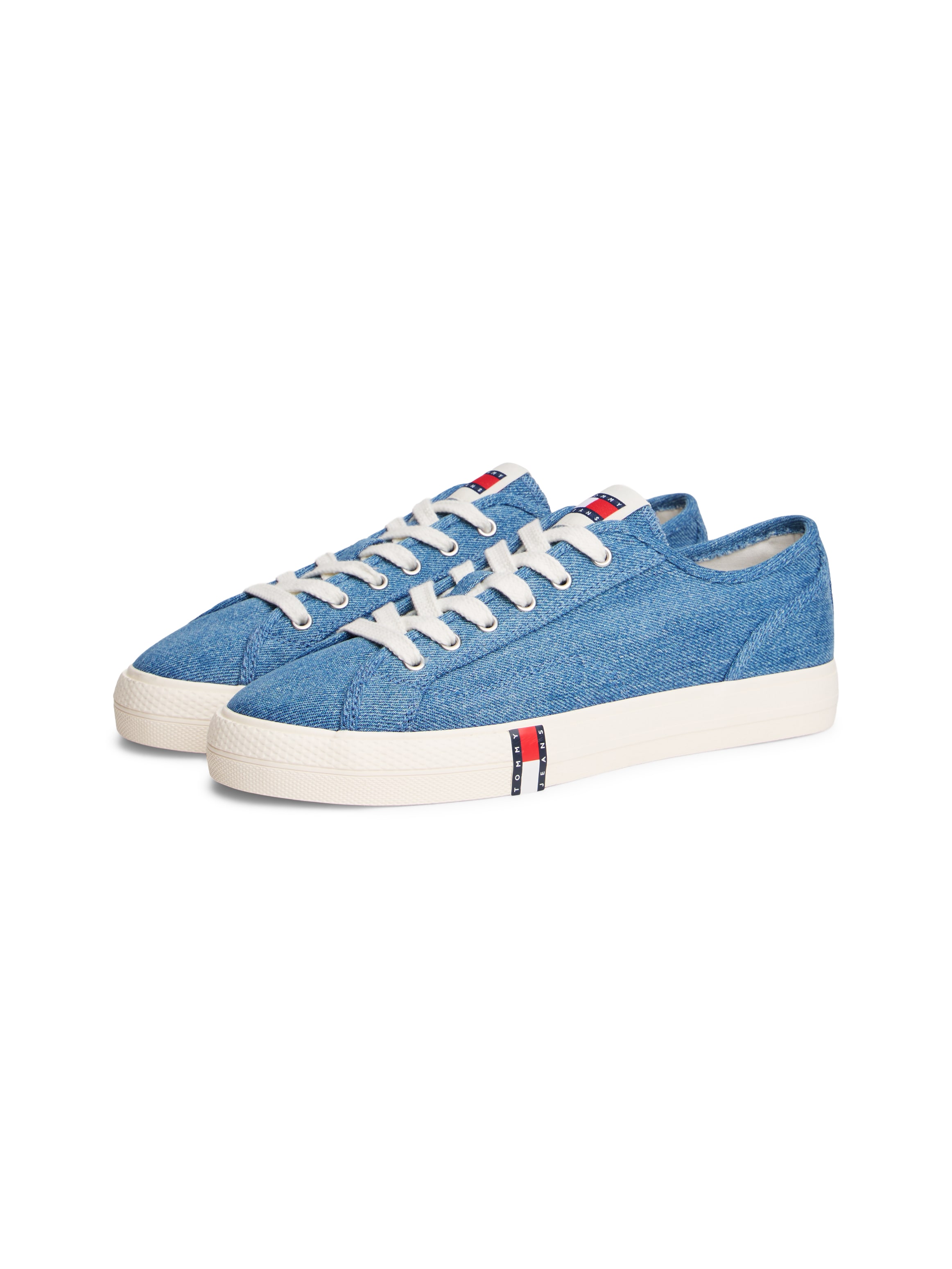 Image of Tommy Jeans Plateausneaker "ARCHIVE Y2K DENIM" Schnürschuh, Halbschuh, Freizeitschuh mit Flagge im Plateau