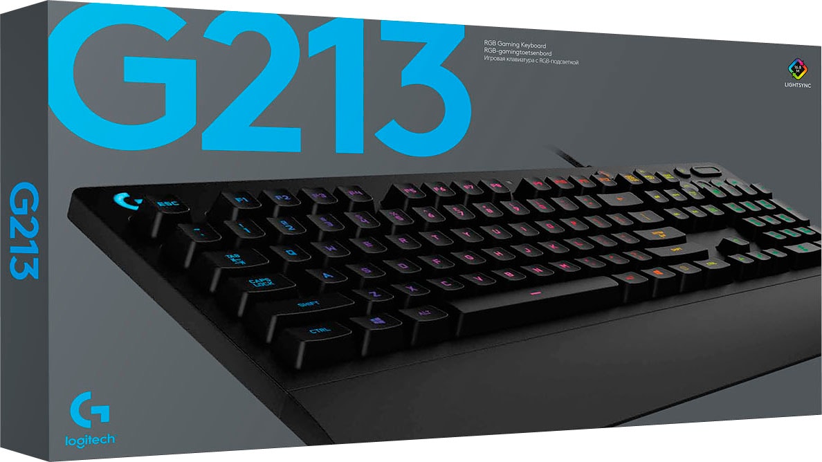 Logitech G Gaming-Tastatur »G213«, (Ziffernblock-USB-Anschluss-Multimedia-Tasten)