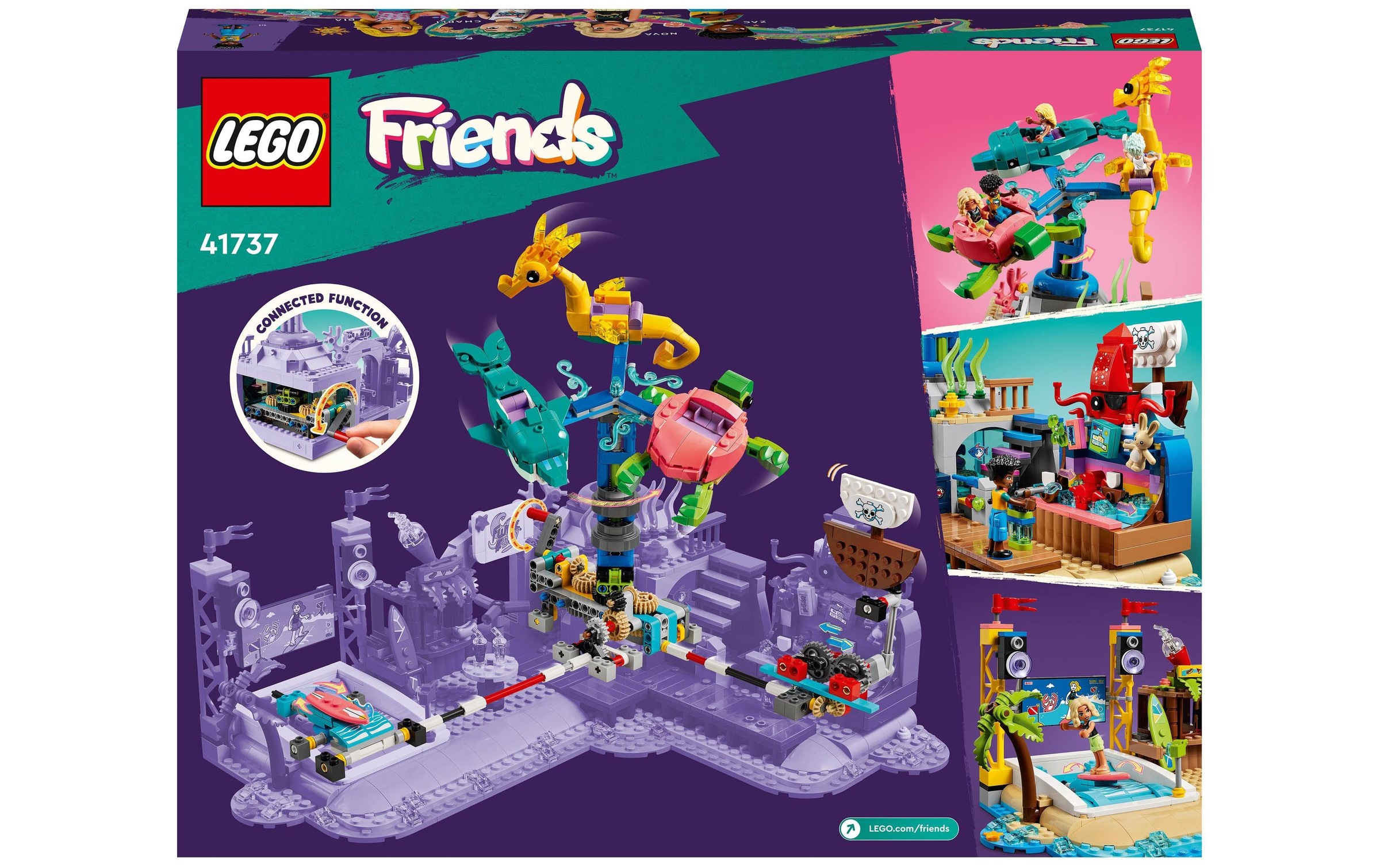 LEGO® Spielbausteine »Friends Strand-Erlebnispark 4«, (1348 St.)