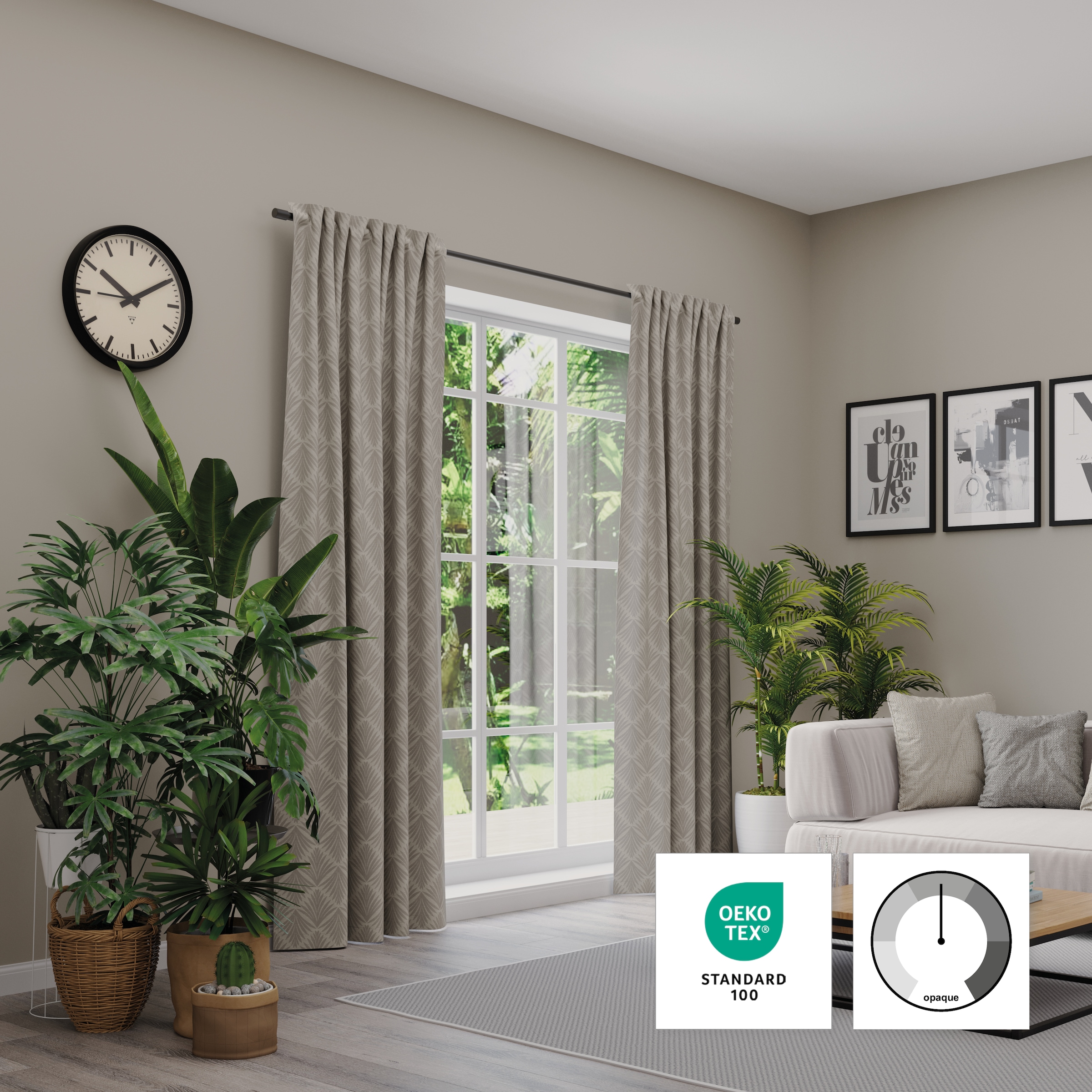 Neutex for you! Rideau »Como« Bande multifonctionnelle 1 cuis tlg. moderne Klassik