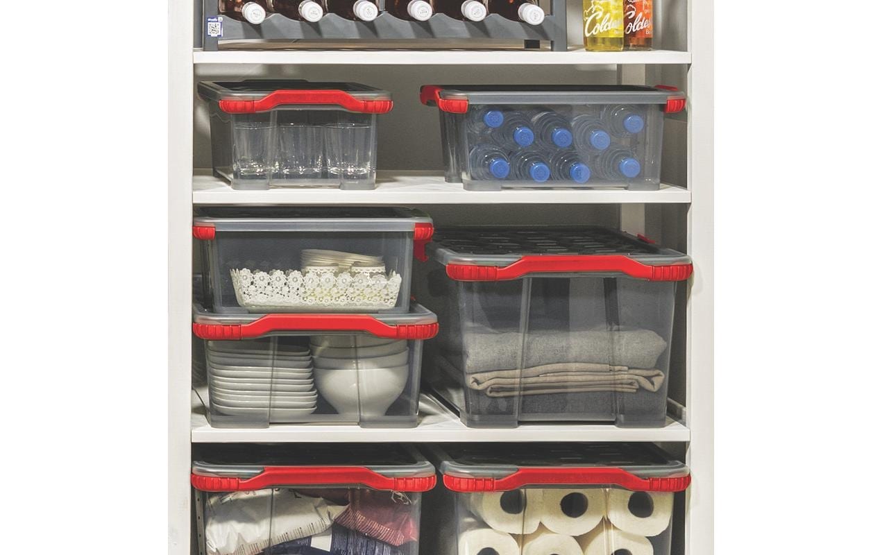 ROTHO Aufbewahrungsbox »EVO TOTAL Transparent, 2 tlg.«, (3 St.)