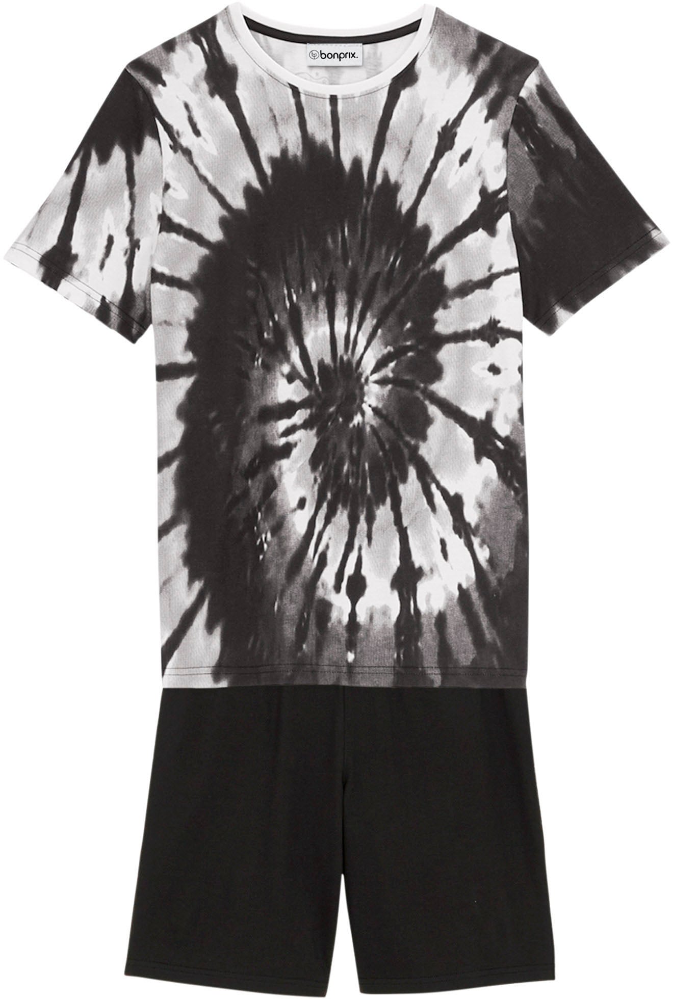 bonprix T-shirt »T-Shirt und Jersey-Bermuda (2-tlg.Set) aus reiner Baumwolle« Set, 2 cuis Regular Fit, Kurzarm, aus Baumwolle, im 2-teiligen Set