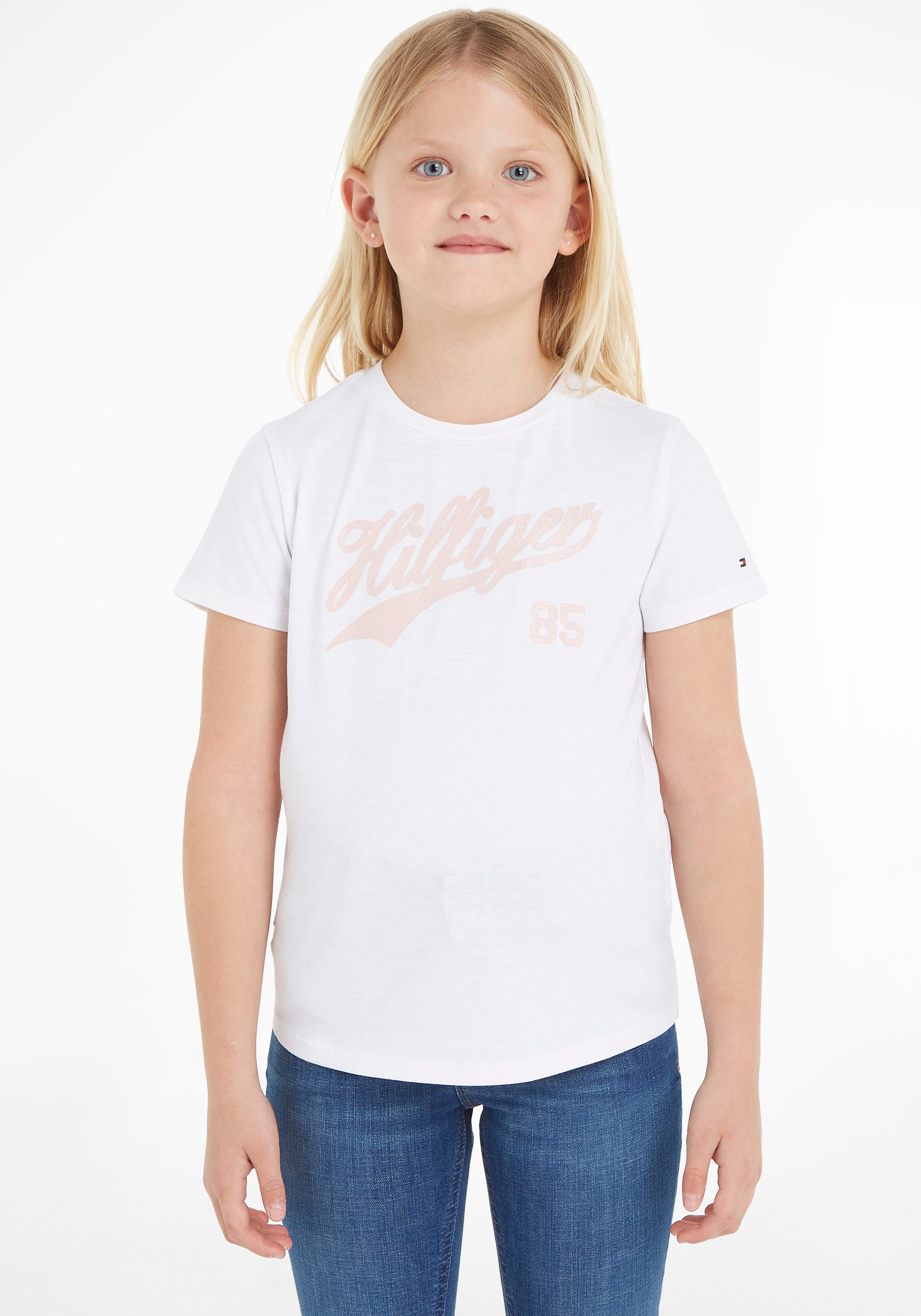 Trendige Tommy Hilfiger T-Shirt »HILFIGER SCRIPT TEE S/S«, mit Hilfiger  Logo-Print versandkostenfrei kaufen