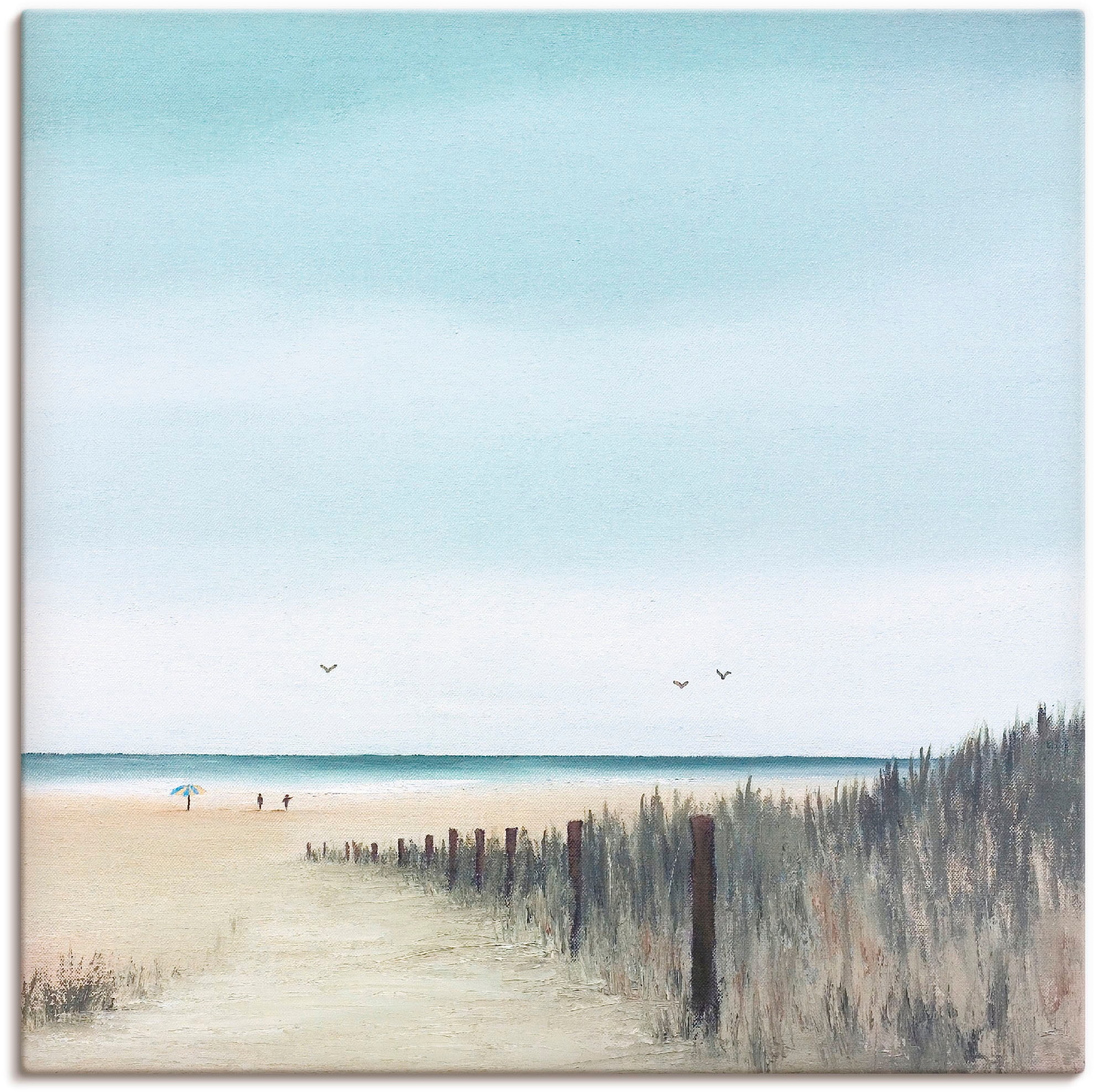 Image of Artland Leinwandbild "Sonniger Morgen I" Strand 1 Stk. tlg. auf Holzrahmen gespannt
