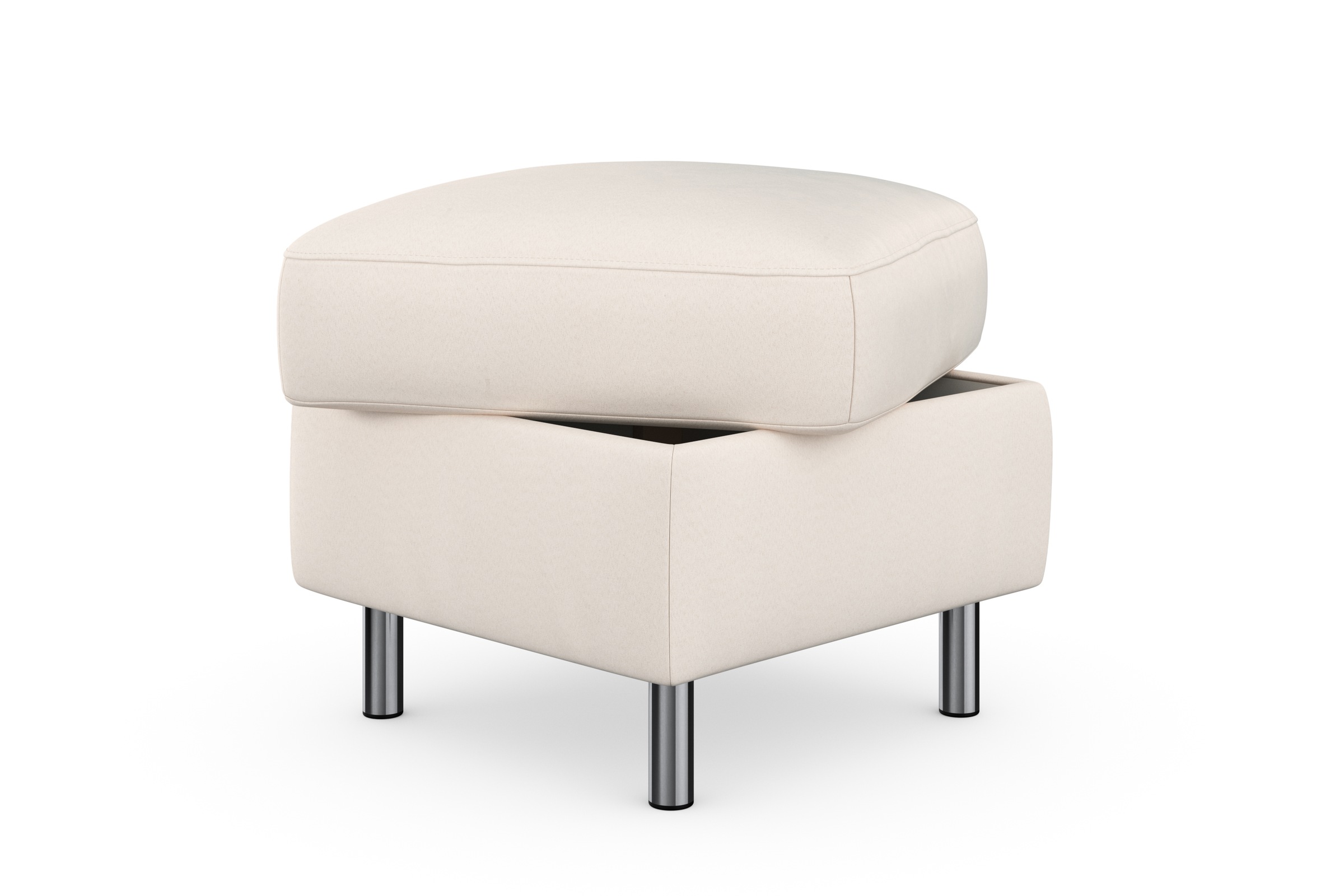 sit&more Stauraumhocker »Sinatra«, Sitzfläche ist abnehmbar, chromfarbene Metallfüsse