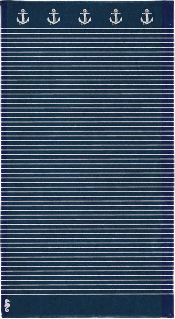 Image of Seahorse Strandtuch »Sail Away«, (1 St.), gestreift, mit Ankern bei Ackermann Versand Schweiz