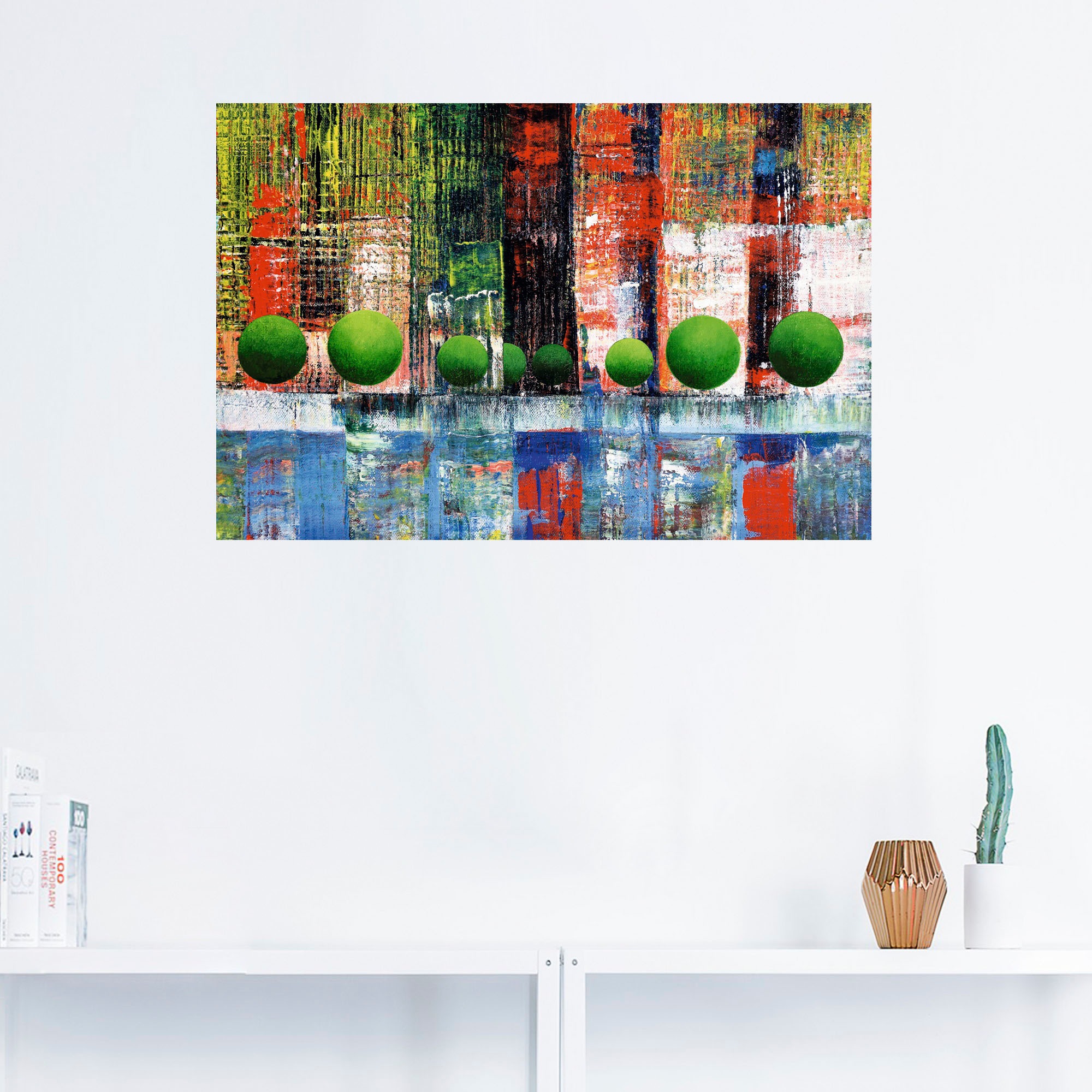 Artland Wandbild »Skyline Vancouver Downtown abstrakt«, Kanada, (1 St.), als Leinwandbild, Wandaufkleber in verschied. Grössen