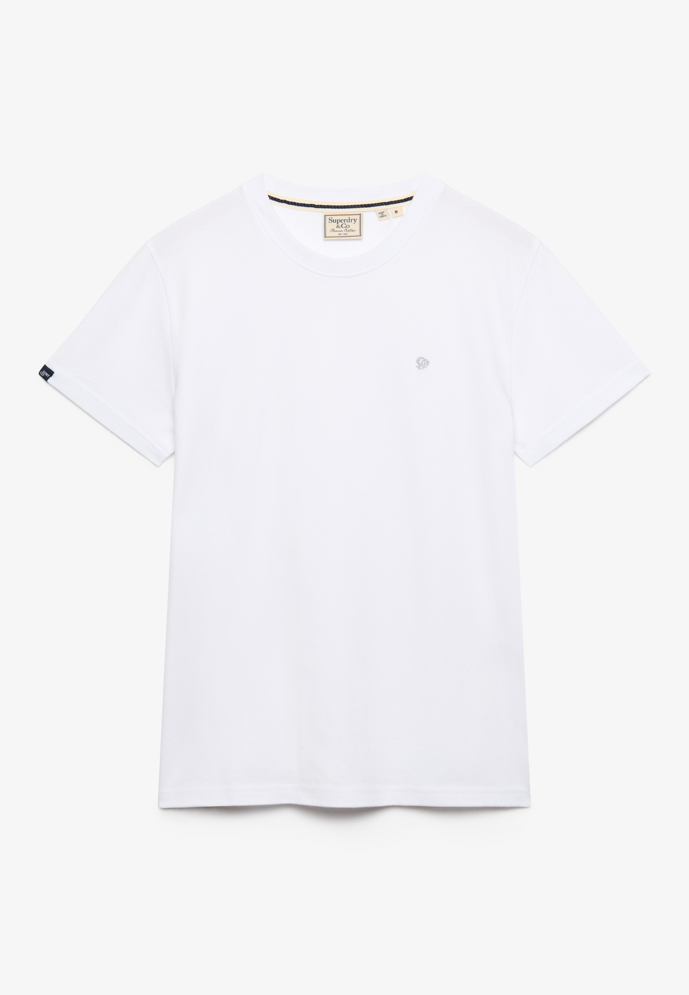 Superdry Shirt à col rond »ESSENTIAL SDCO LOGO EMB TEE« coton, coupe régulière