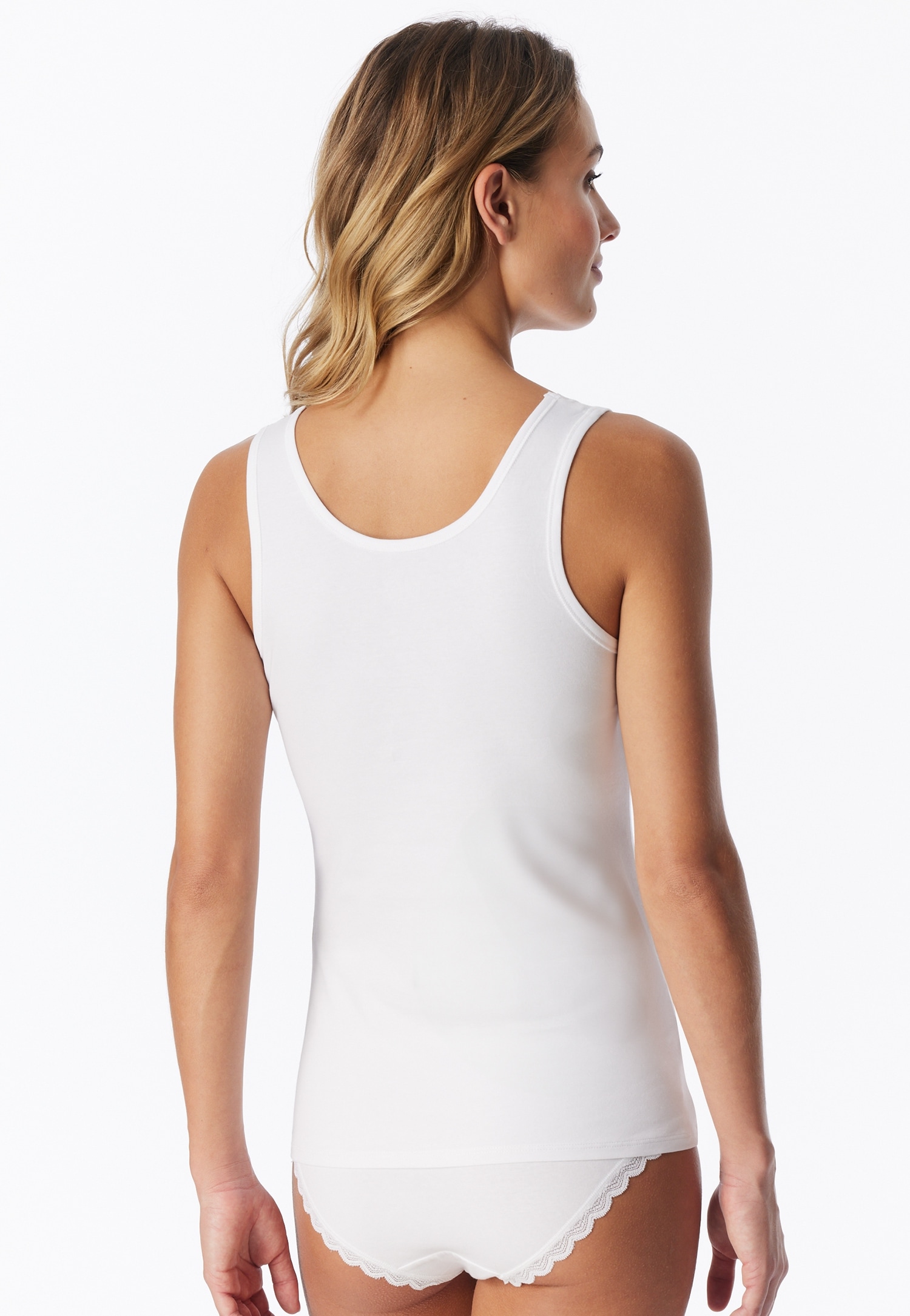 uncover by SCHIESSER Top à bretelles »UNCOVER Cotton Lace« avec encolure ronde et petite bordure au crochet