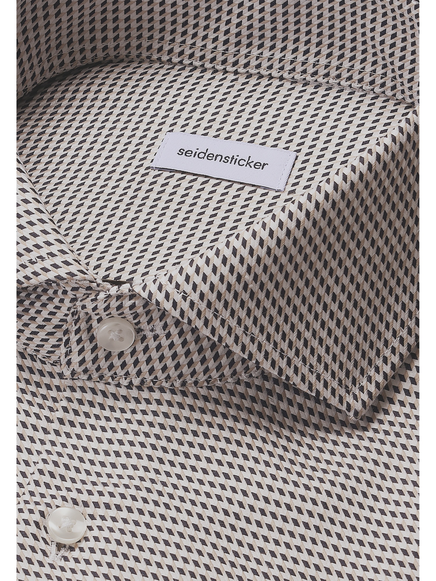 seidensticker Chemise d'affaires »Schwarze Rose« Regular 1/1 Kentkragen Pepita