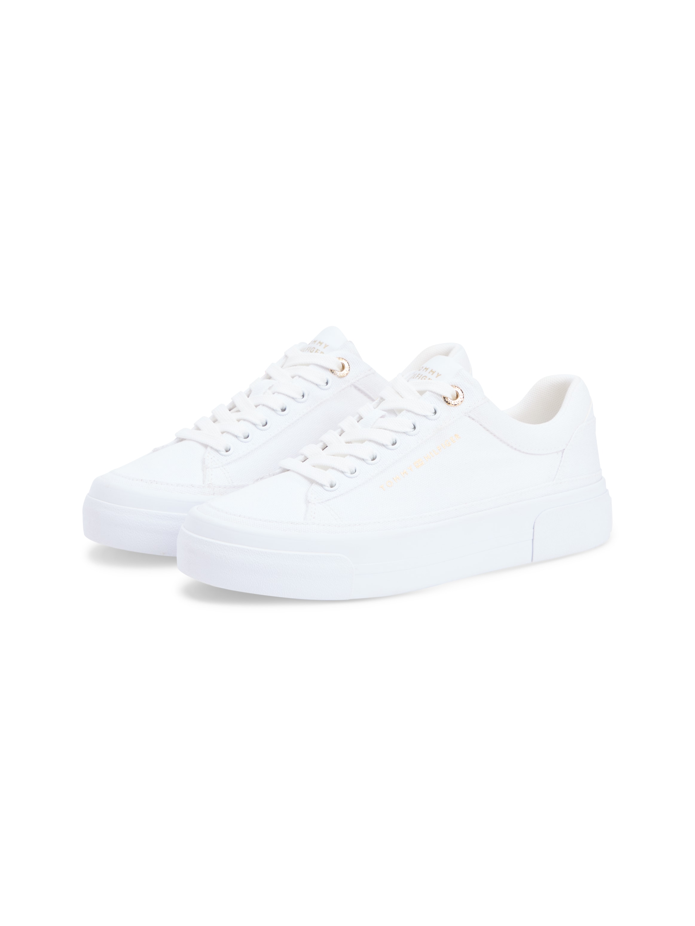 Image of Tommy Hilfiger Plateausneaker "TH FOXING PLATFORM CANVAS" Freizeitschuh, Schnürschuh, Halbschuh mit Schaftrand-Polsterung
