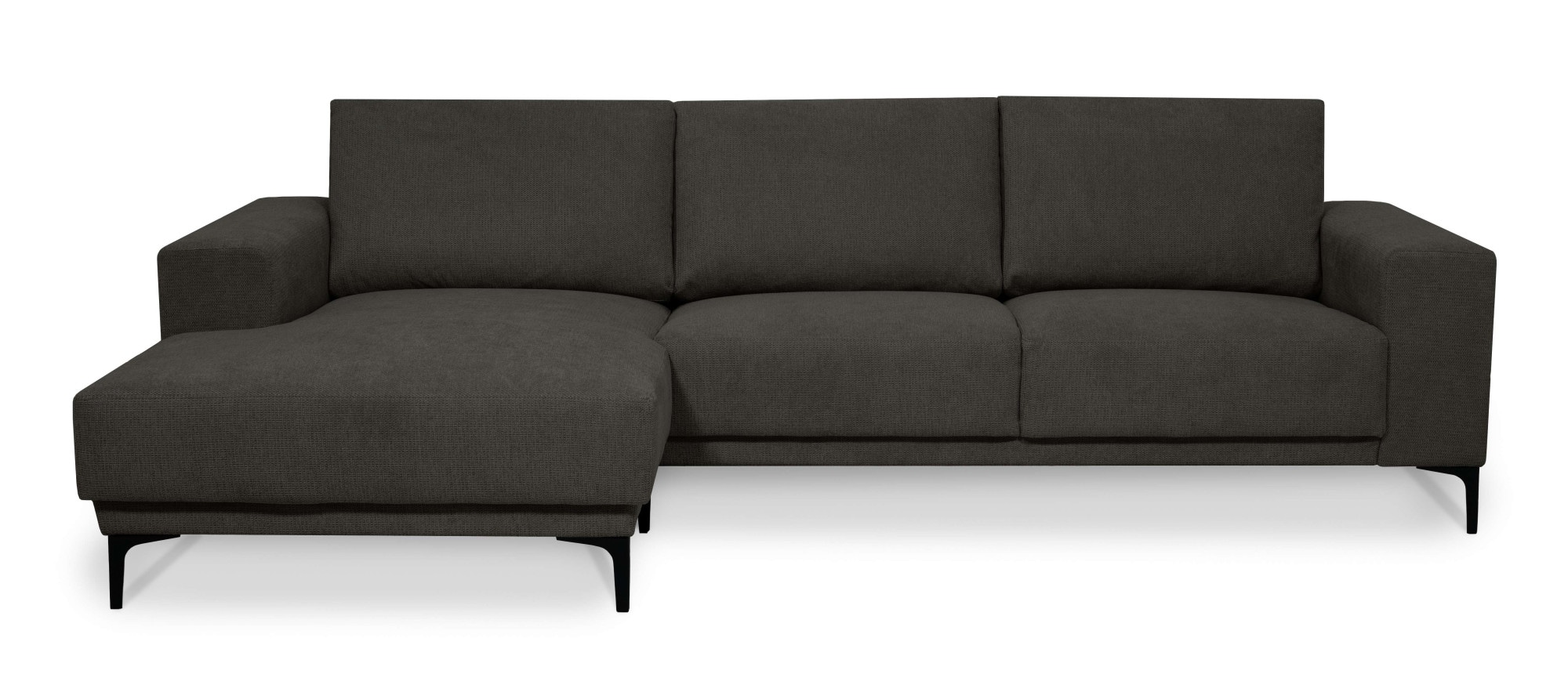 GOODproduct Canapé d'angle »Xander, L-Form« Largeur 280 cm, chenille toucher doux, pieds métalliques noirs