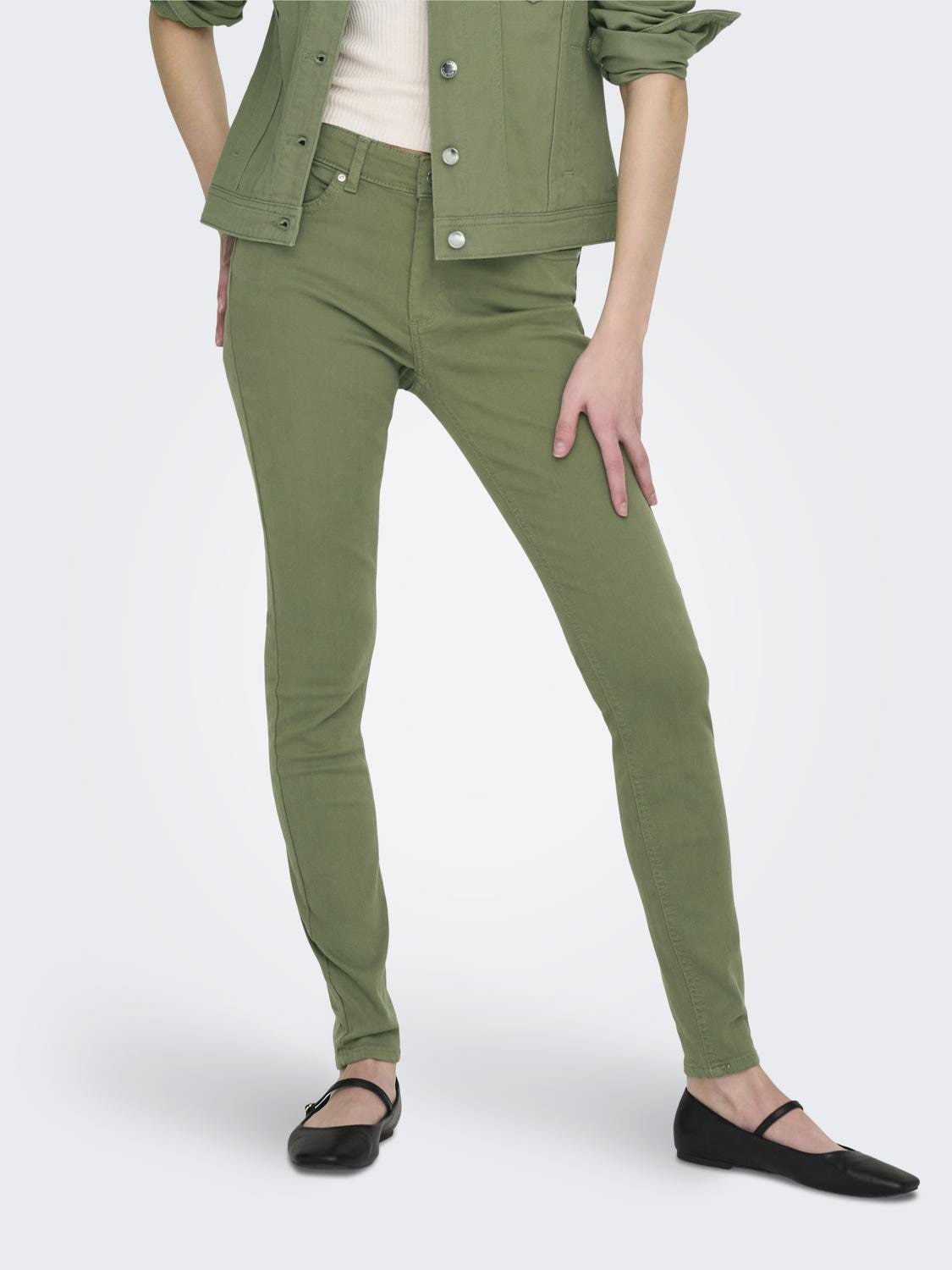 Skinny-fit-Jeans »ONLBLUSH MID SKINNY COL PANT PNT RP«