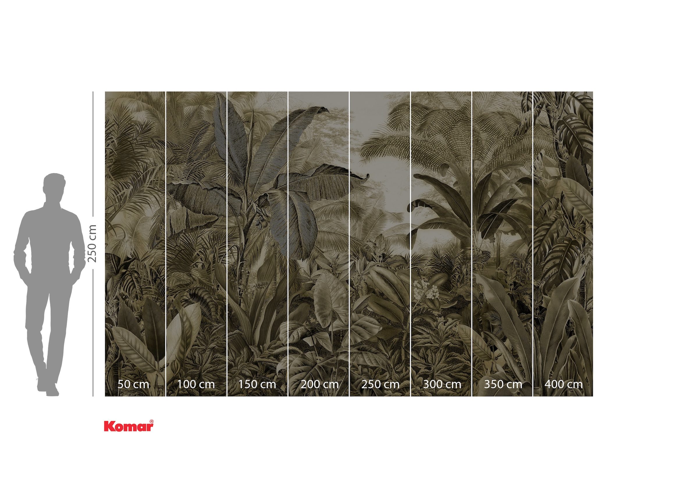 Komar Fototapete »Digitaldruck Vlies - Adventure Awaits - Grösse 400 x 250 cm«, bedruckt-floral-geblümt-gemustert-tropisch, Wohnzimmer, Schlafzimmer