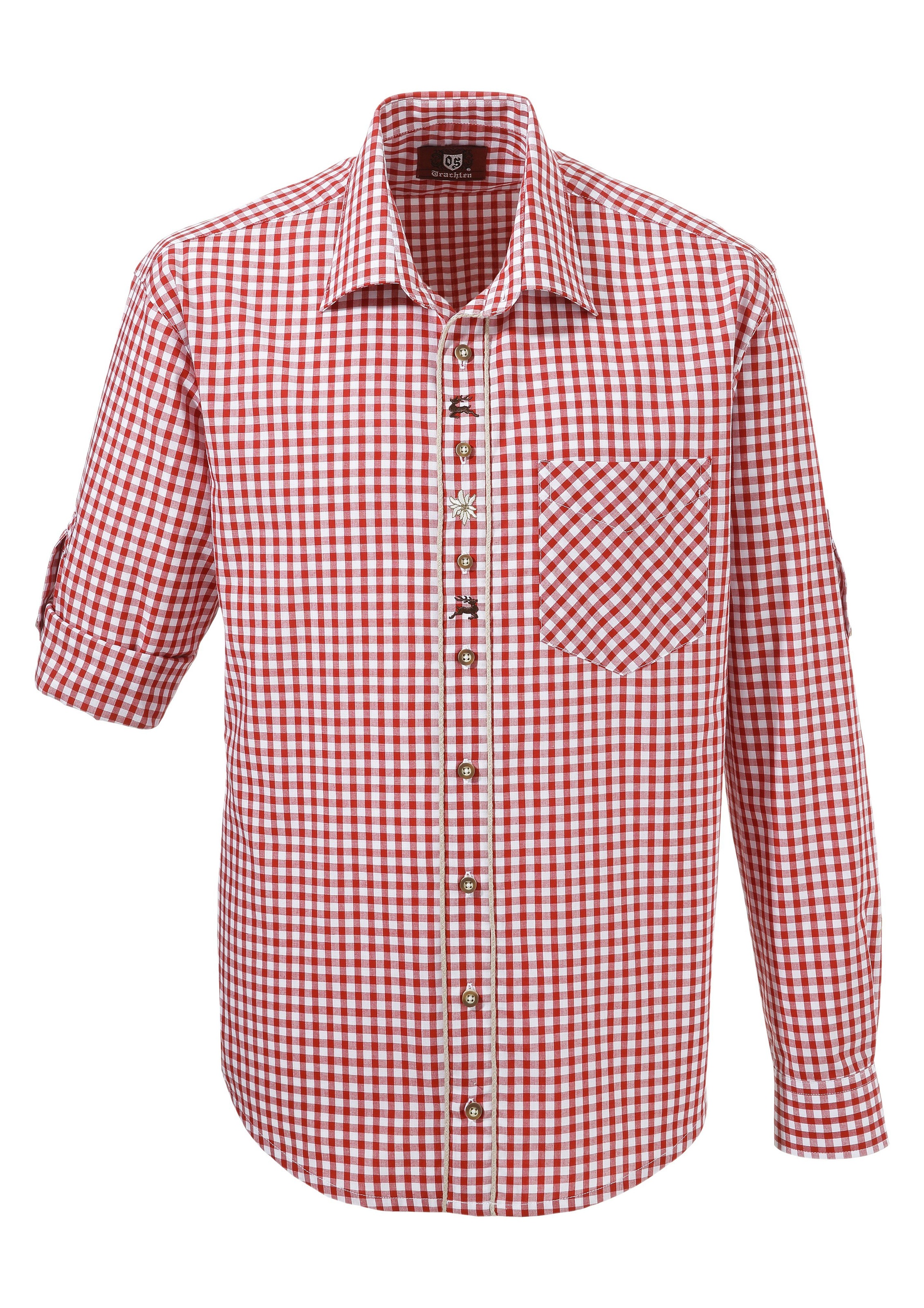 Image of OS-Trachten Trachtenhemd, mit Krempelärmel bei Ackermann Versand Schweiz