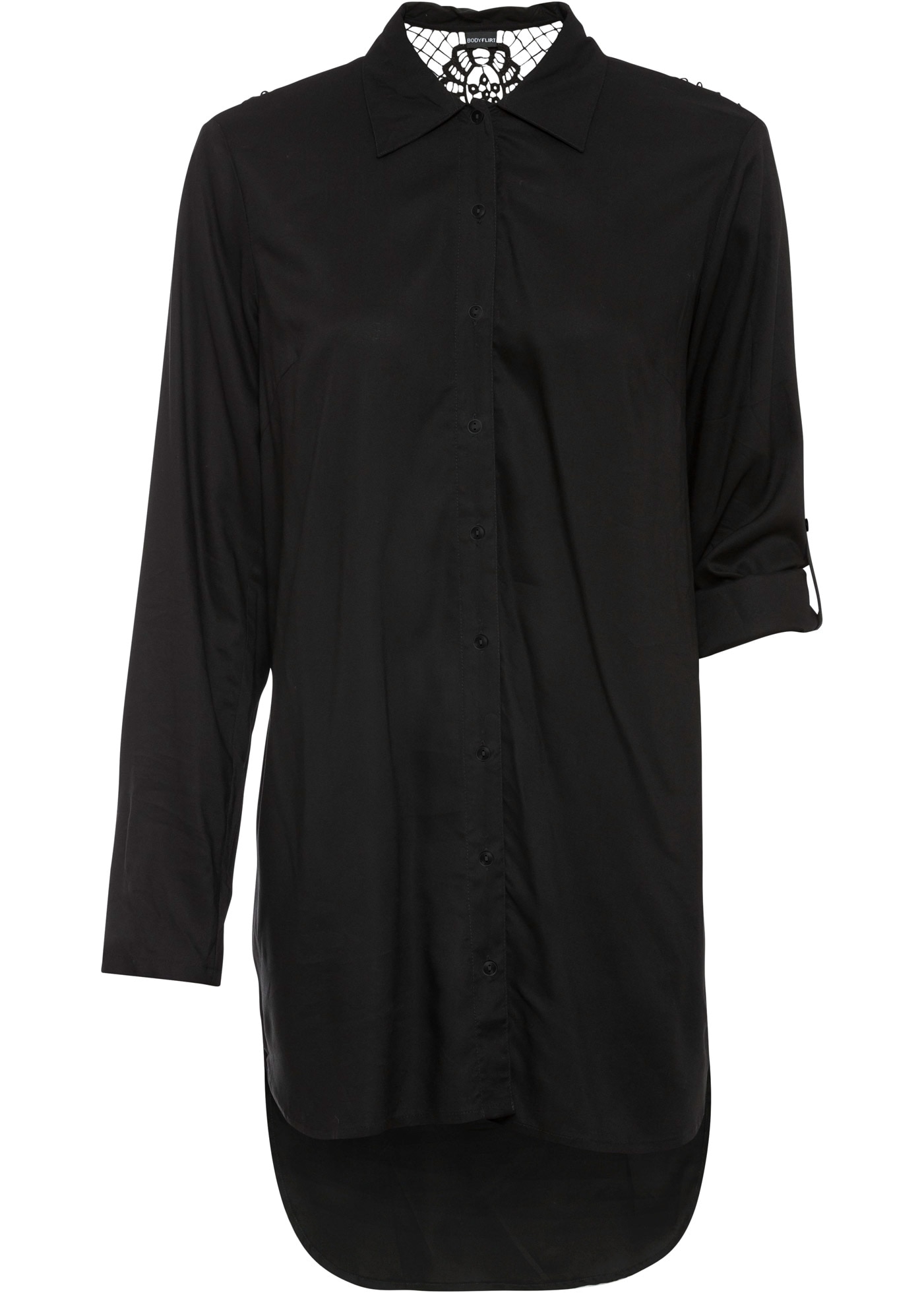 bonprix Blouse à manches longues »Bluse aus Baumwoll-Viskose Mix« Bluse aus Baumwoll-Viskose Mix