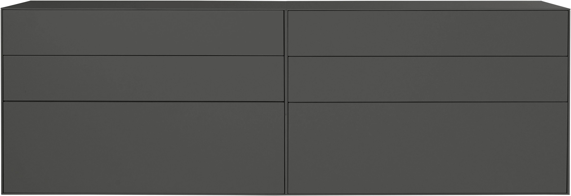 LeGer Home by Lena Gercke Sideboard »Essentials«, (2 St.), Breite: 224cm, MDF lackiert, Push-to-open-Funktion