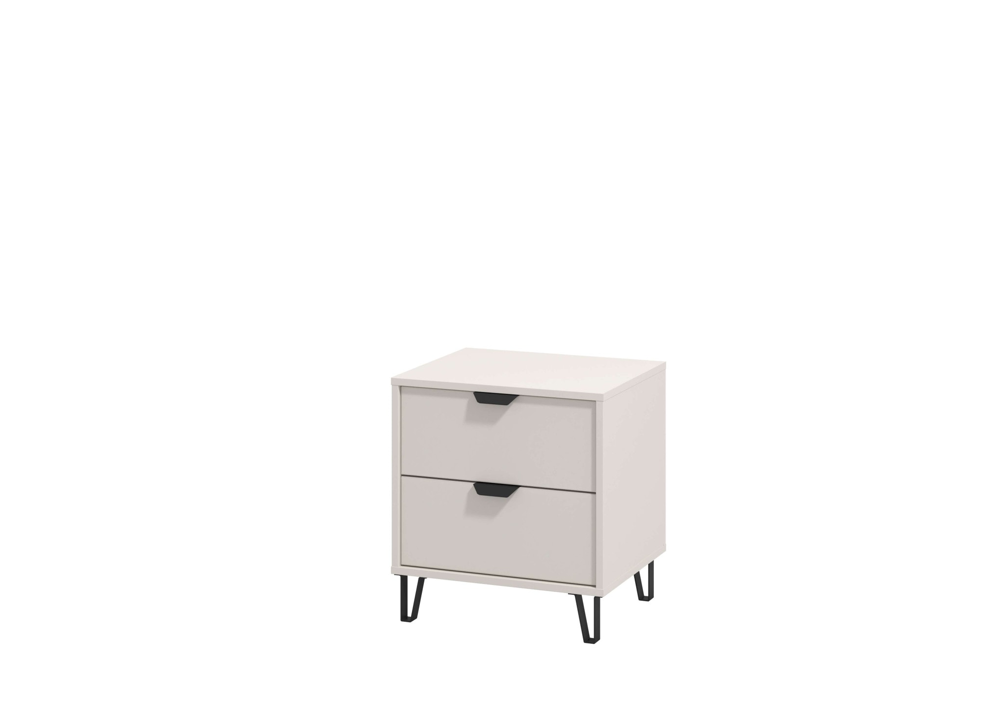 Image of Home affaire Nachtkommode "Lucca Nachttisch, Nachtschrank, Trendfarbe cashmere, 48x40x52cm" 2 Schubladen mit Glasfront, FSC-zertifizierter Holzwerkstoff