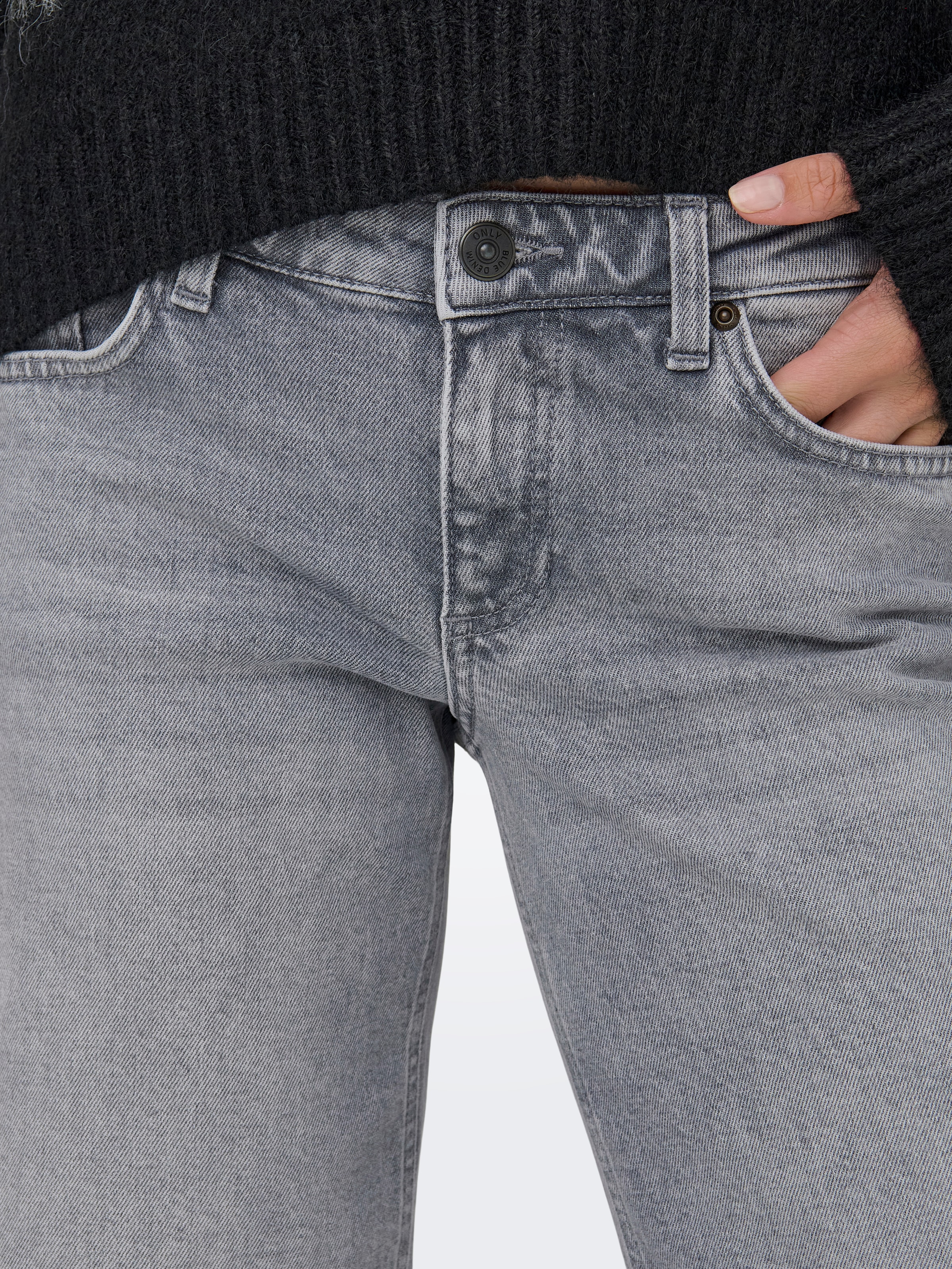 ONLY Low-rise-Jeans »ONLJUICY LW WIDE LEG DNM REA707 NOOS« Baumwollmischung, low waist, wide fit