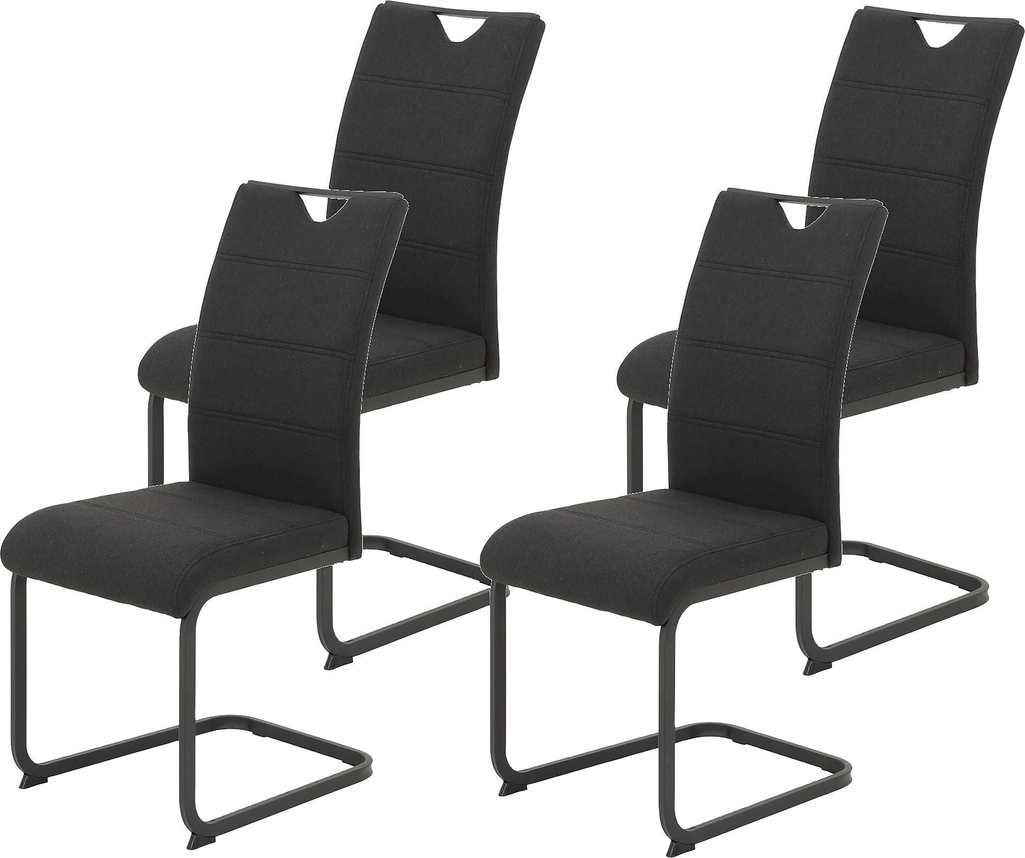 Image of HELA Freischwinger "Giselle Esszimmerstuhl" (Set) 4 Stk.robuster Bezug, 120 Kg Belastbarkeit, 2er und 4er Set