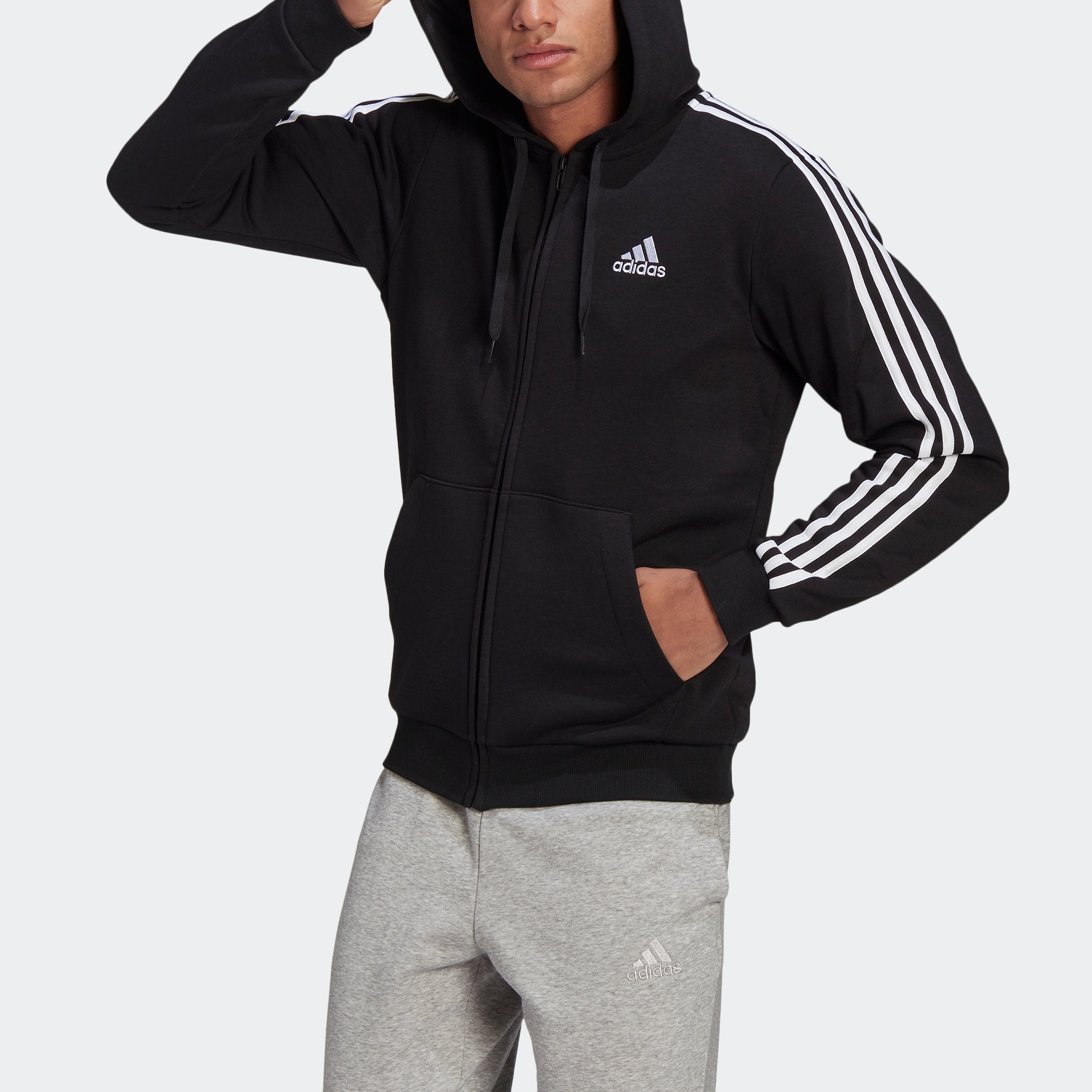adidas Sportswear Sweatjacke »ESSENTIALS FLEECE 3STREIFEN KAPUZENJACKE« kaufen