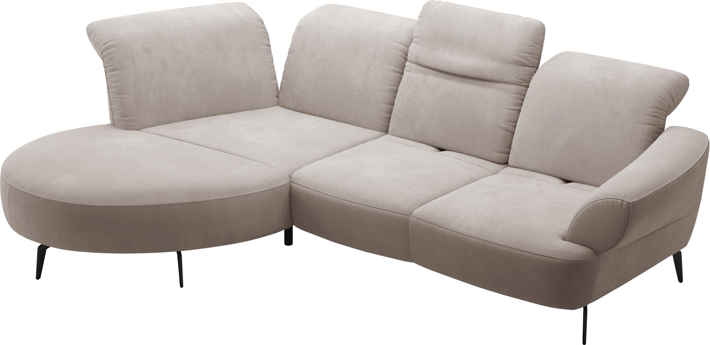 sit&more Ecksofa »Dance, L-Form, inkl. Sitztiefenverstellung«, inkl. Click&Seat, optional mit Kopfteilverstellung