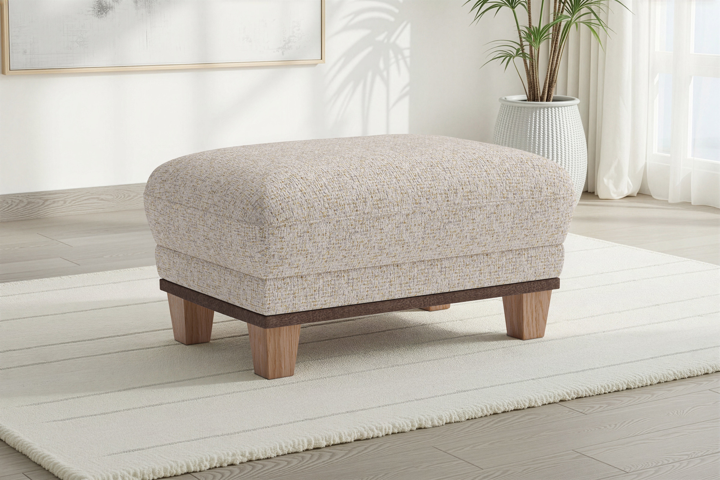 sit&more Polsterhocker »Concept« mit Buchefuss in drei Farben zur Auswahl