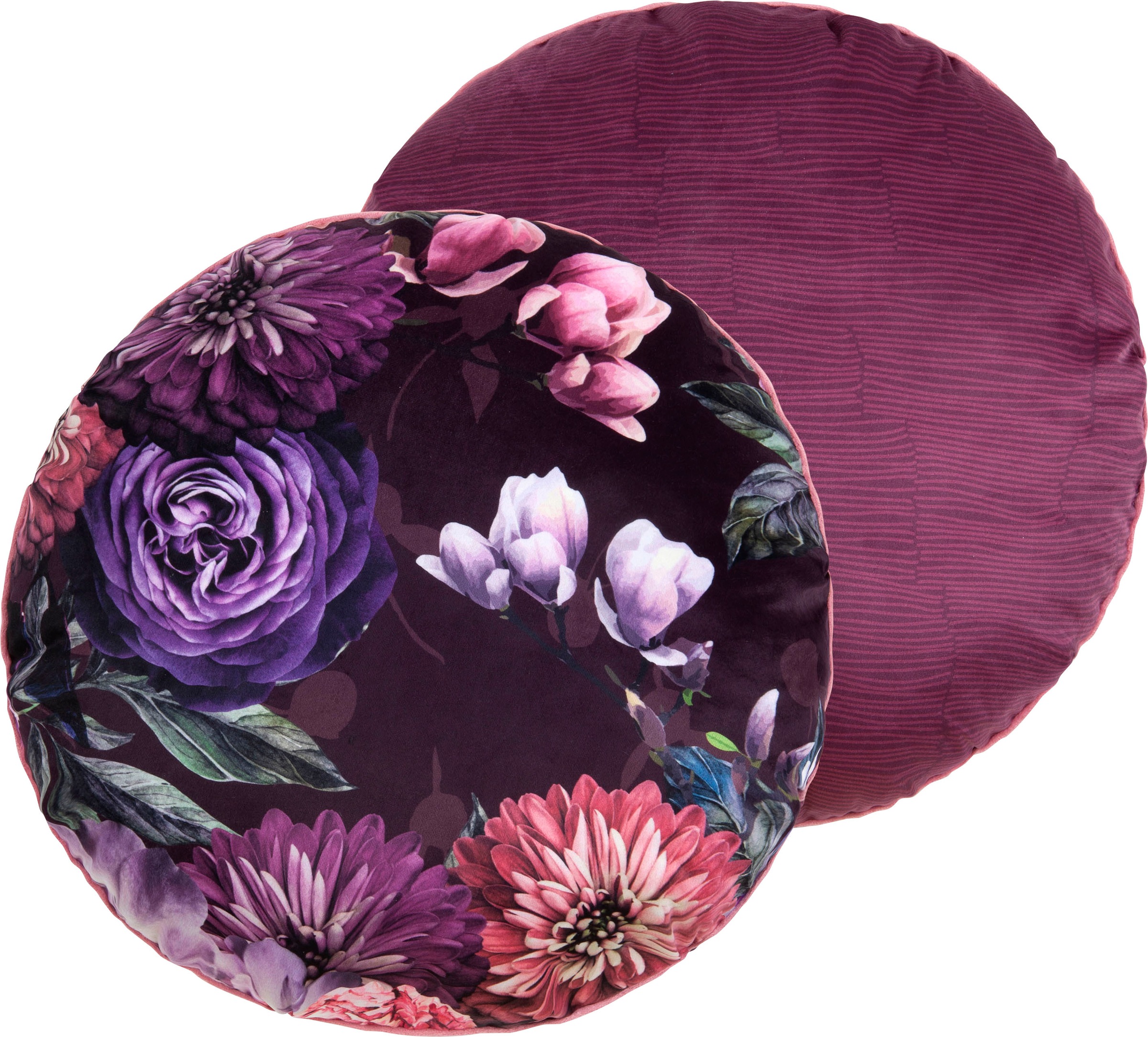 Image of Descanso Dekokissen »Bloomie«, (1 St., 1 55 cm rund Dekokissen - Mit biese), Mit Biese bei Ackermann Versand Schweiz