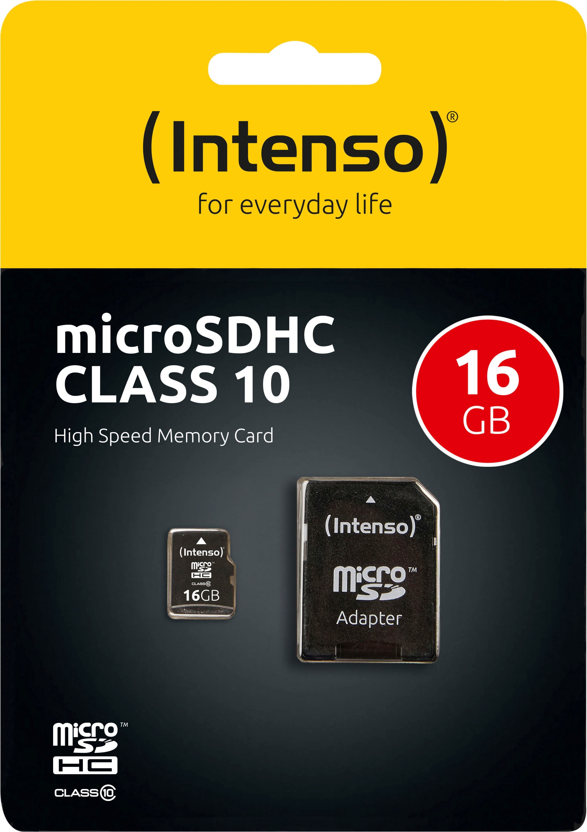 Intenso Speicherkarte »microSDHC Class 10 + SD-Adapter«, (20 MB/s Lesegeschwindigkeit)