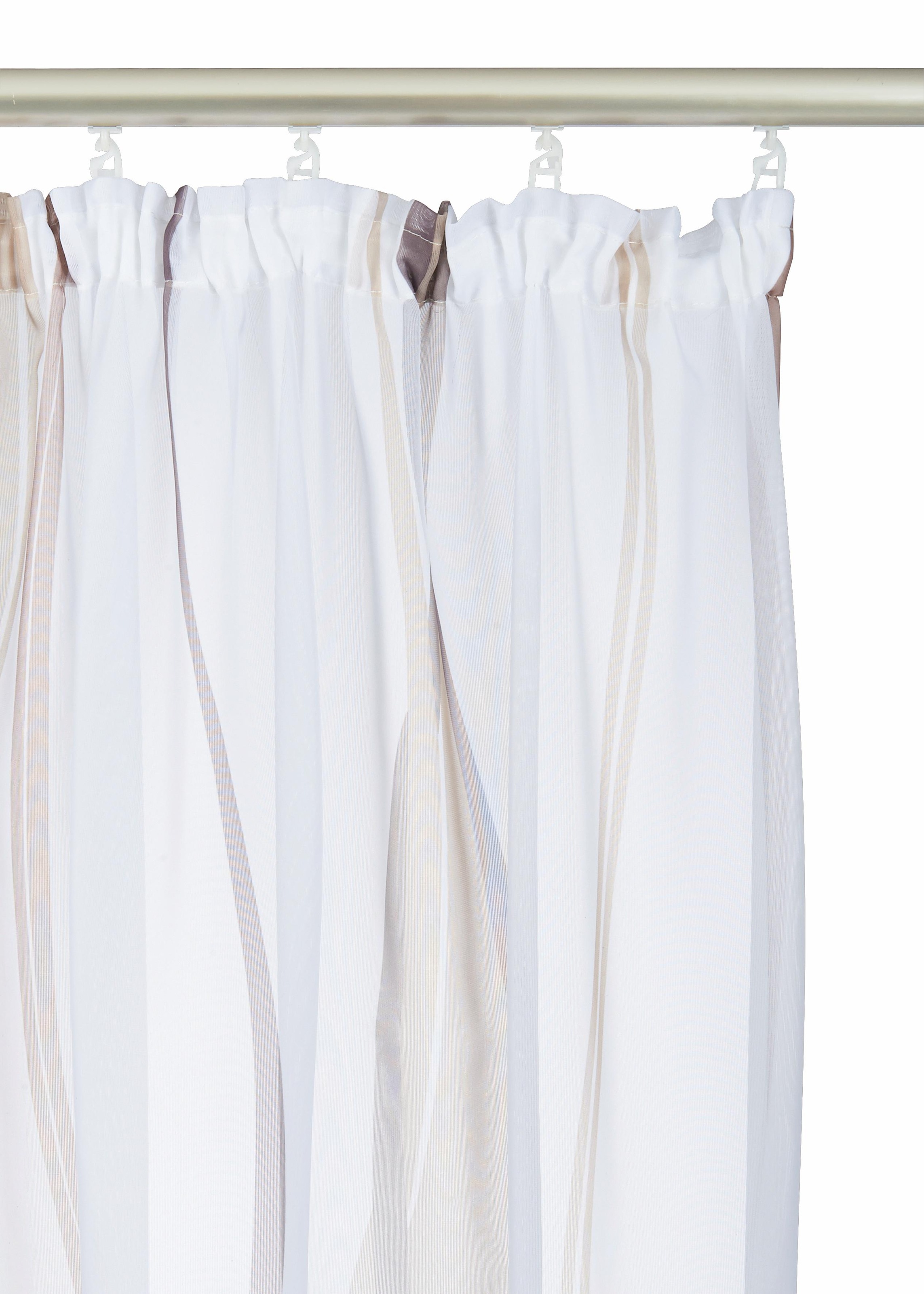 my home Gardine »Dimona«, (2 St.), 2er-Set, Voile, Polyester, Wellen