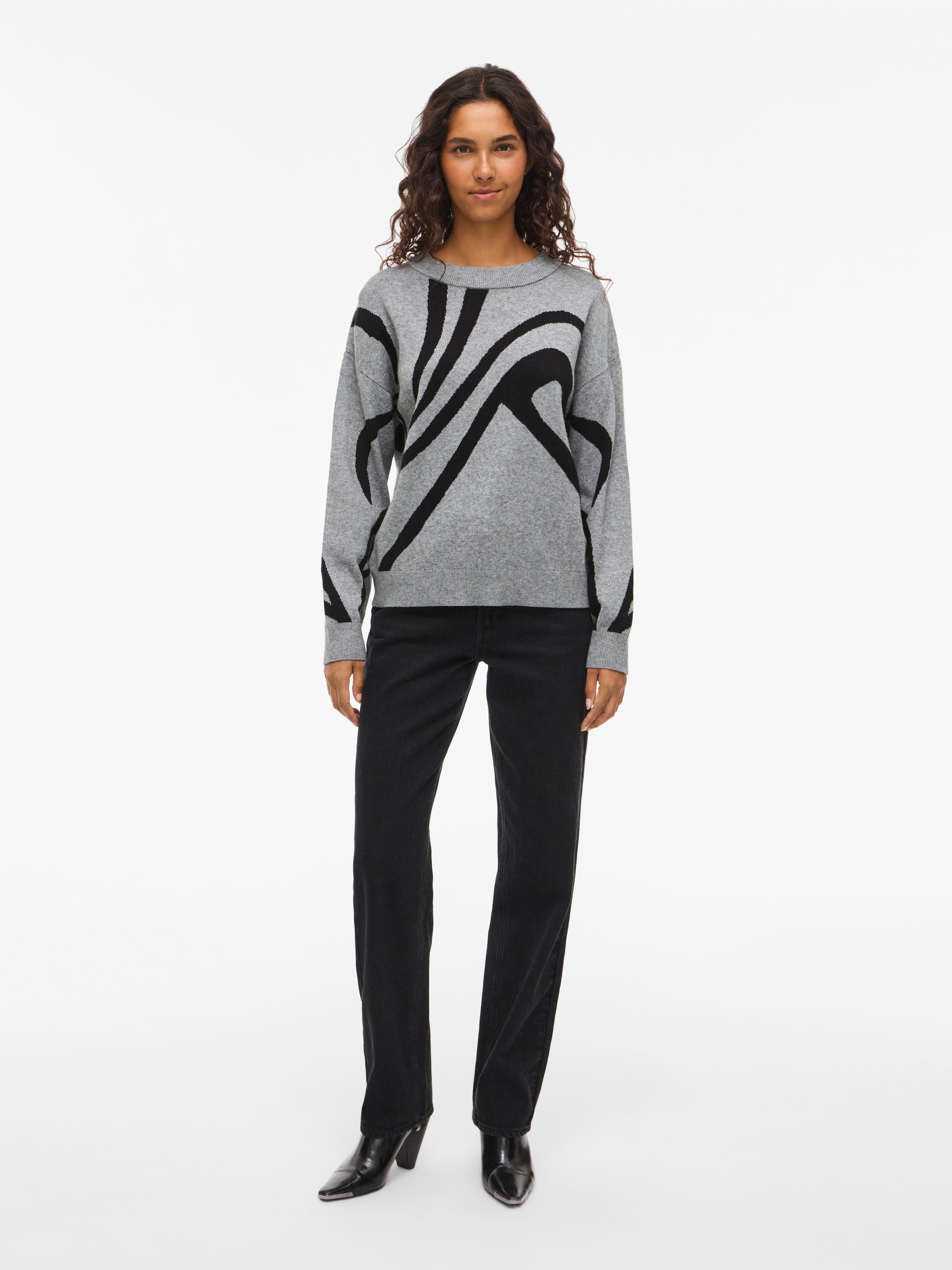 Vila Pull en tricot »VITIF JACQUARD L/S KNIT TOP - NOOS«