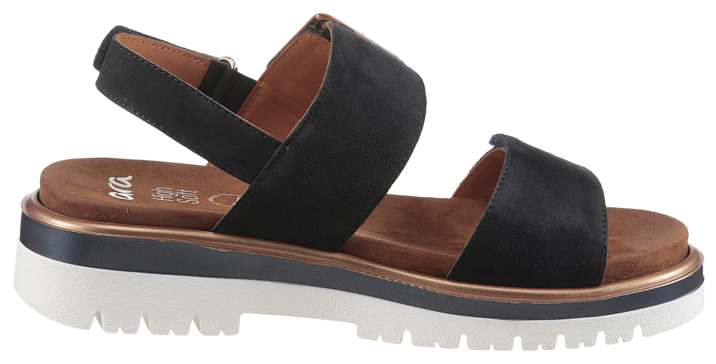 Ara Plateausandaletten »MALAGA«  , Plateausandale, Klettschuh in Bequemweite G (= weit)