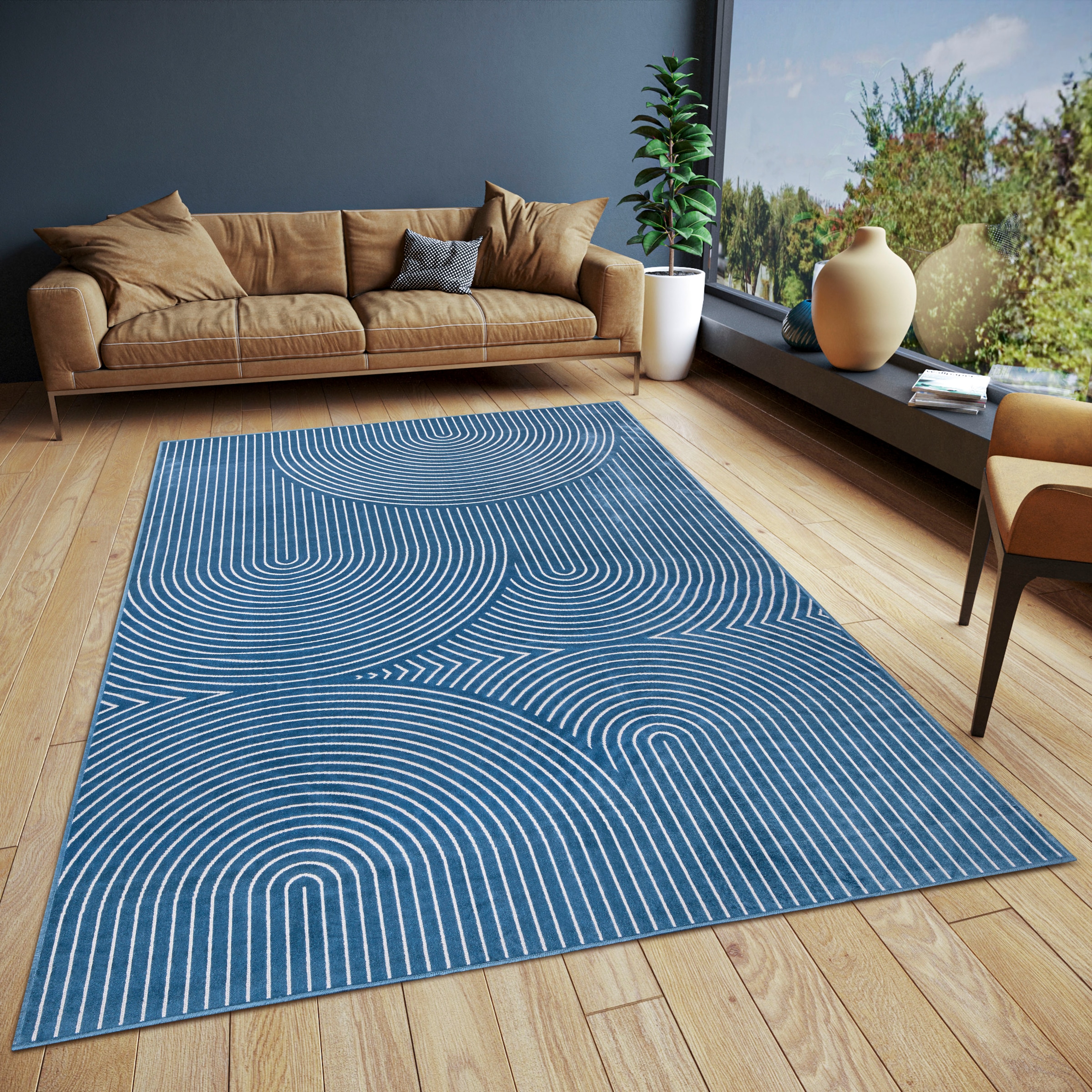 HANSE Home Teppich »Faron«, rechteckig, leichter nur 3 mm Kurzflor, Skandi, Boho, 3D Effekt, auch als Läufer