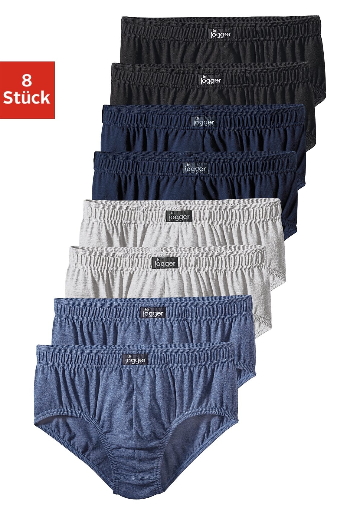 Image of le jogger Slip Packung, 8 Stk. aus angenehm weicher Baumwoll-Qualität