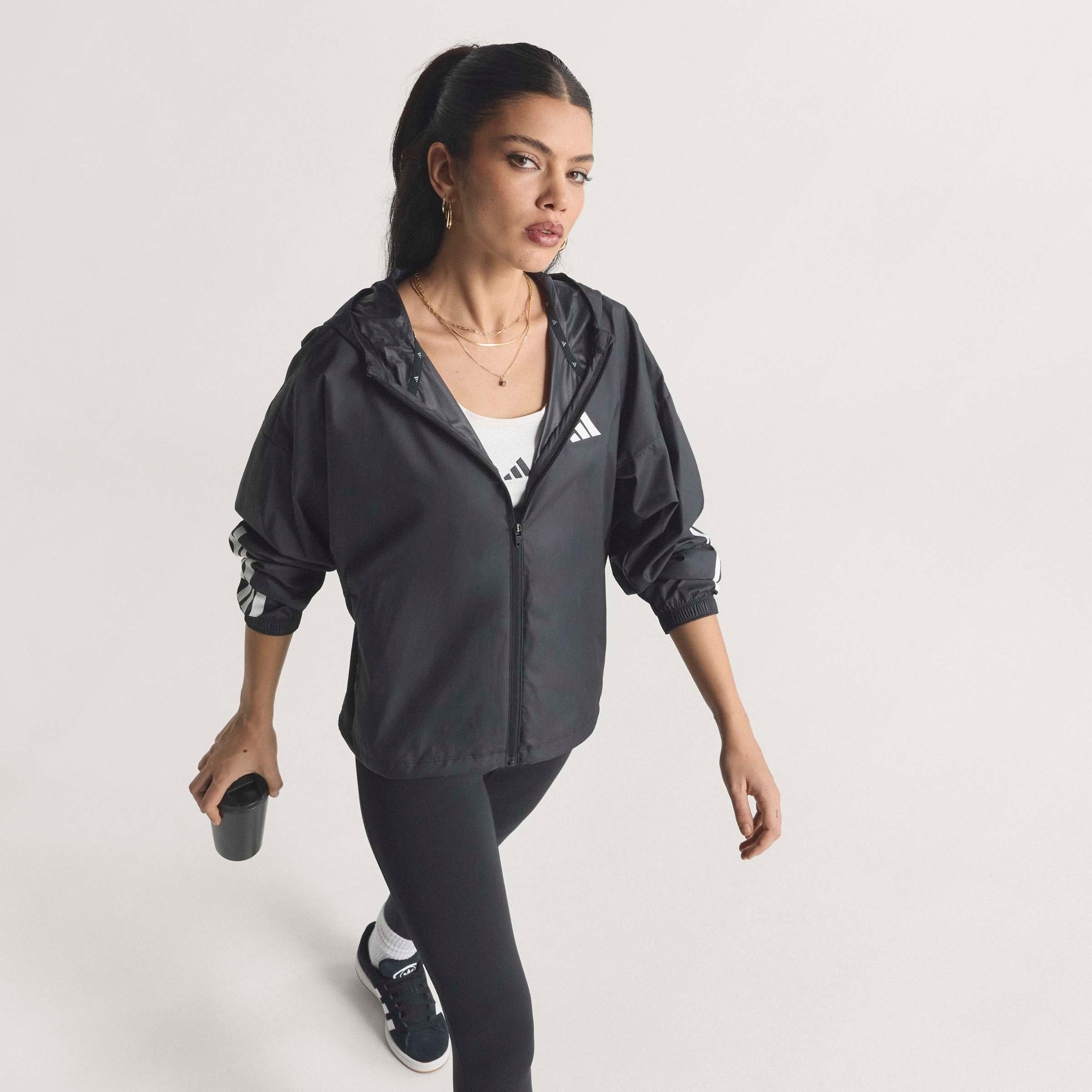 Image of adidas Performance Windbreaker "HYPERGLAM 3-STREIFEN" sportlicher Schnitt, aus Polyester, mit Reissverschluss