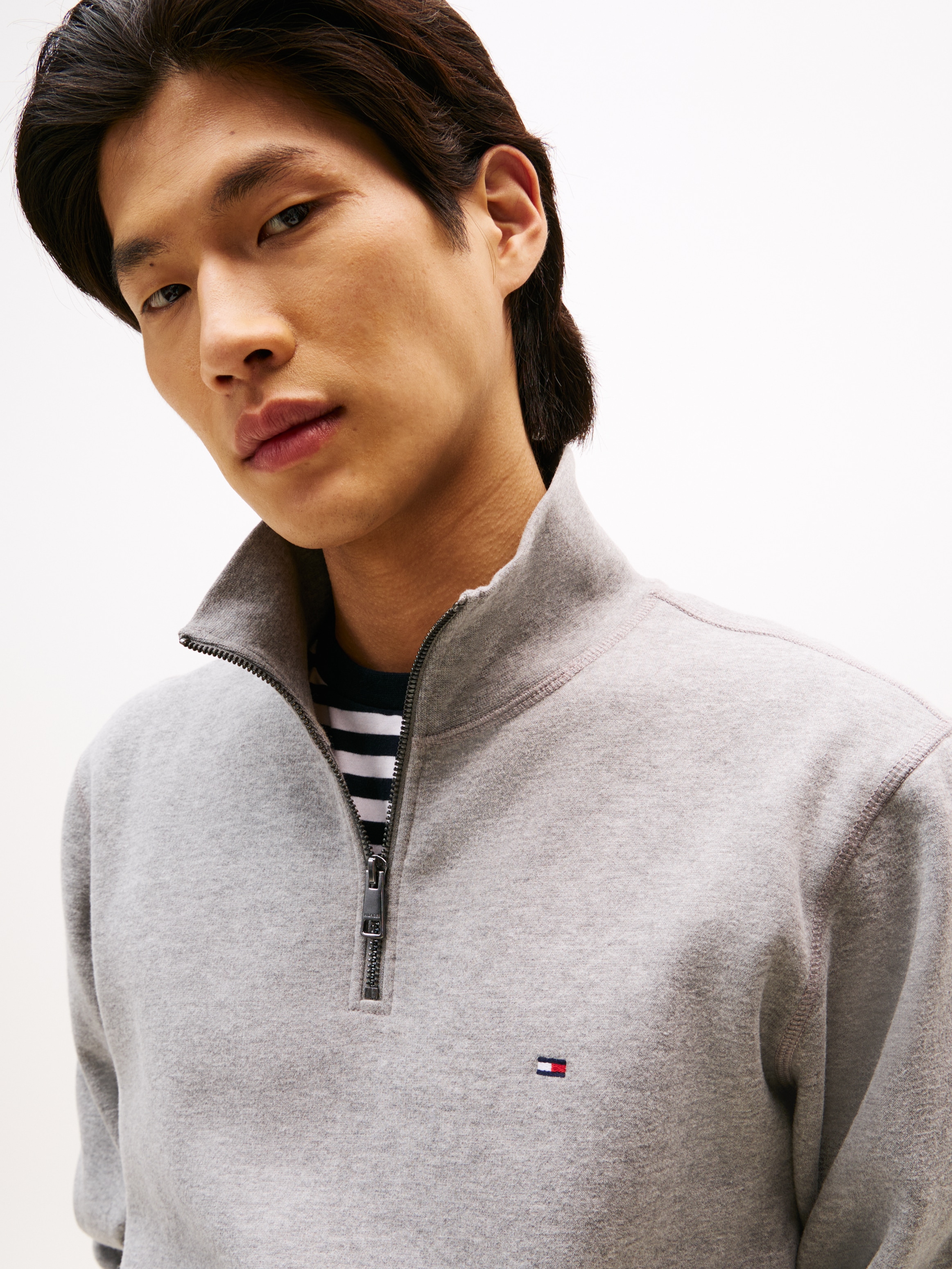 Tommy Hilfiger Sweatshirt »ESSENTIAL FLEECE 1/4 ZIP«, mit Stehkragen