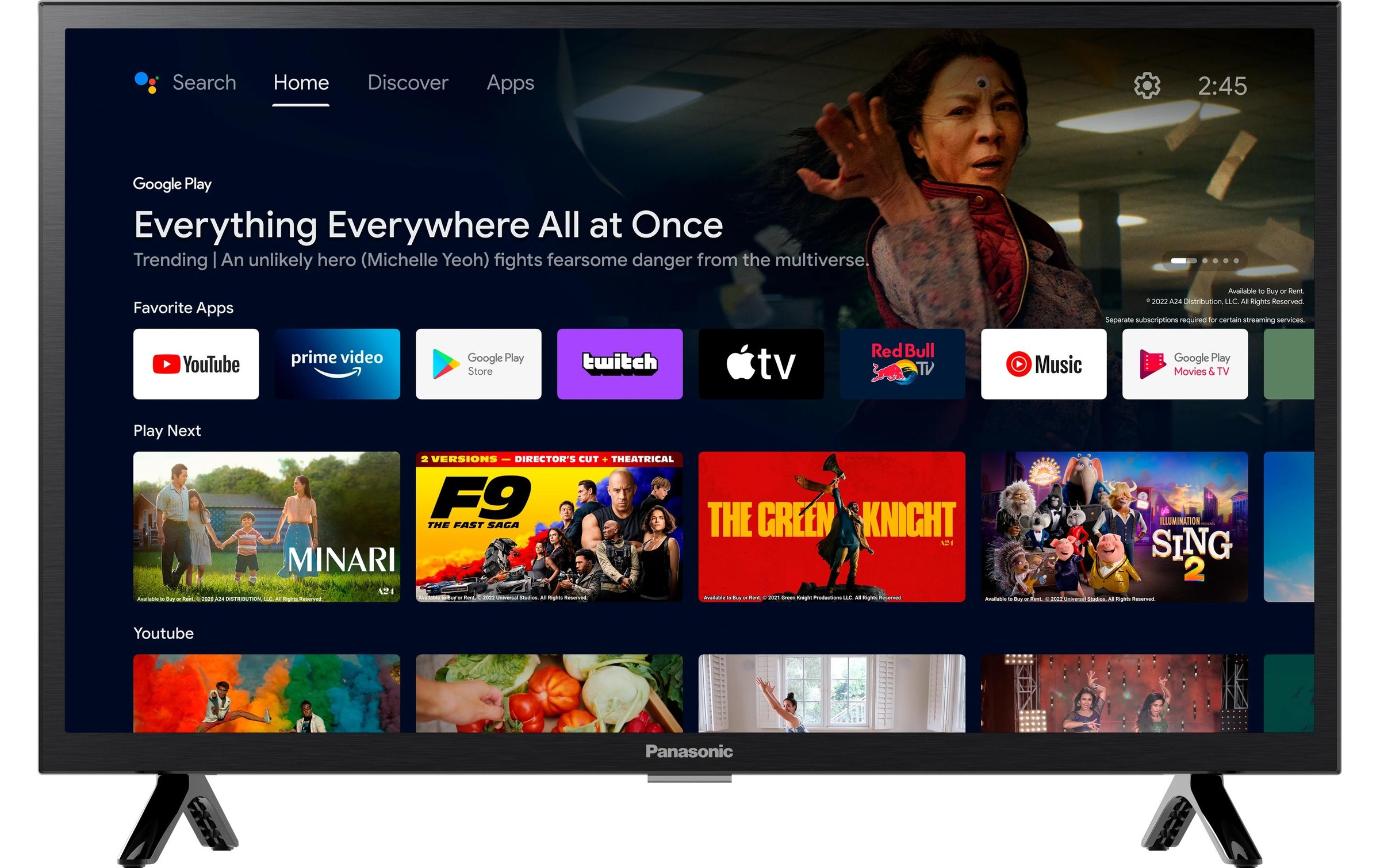 Panasonic LCD-LED Fernseher »TX-24MSW504 24 1366 x 768 (WXGA), LED-LCD«, WXGA, Android TV
