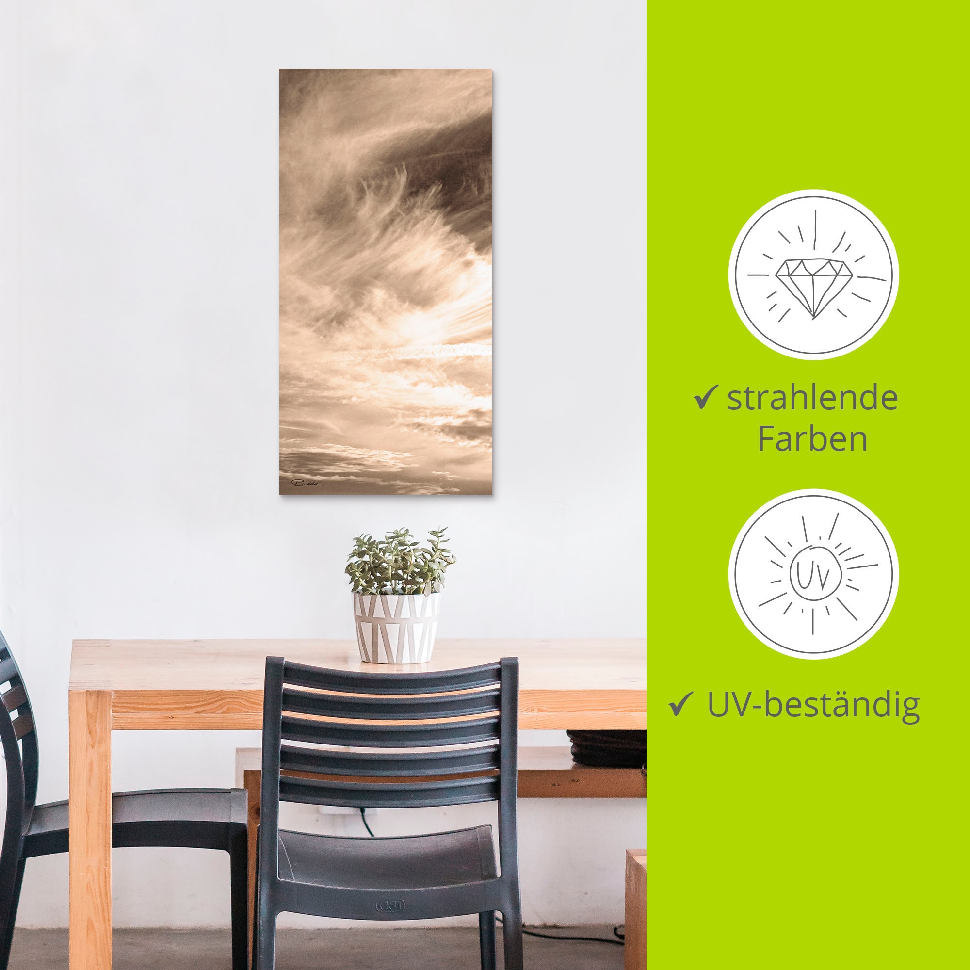 Artland Wandbild »Die Elemente: Luft« Zen 1 Stk. tlg. als Alubild, Outdoorbild, Leinwandbild in verschied. Grössen