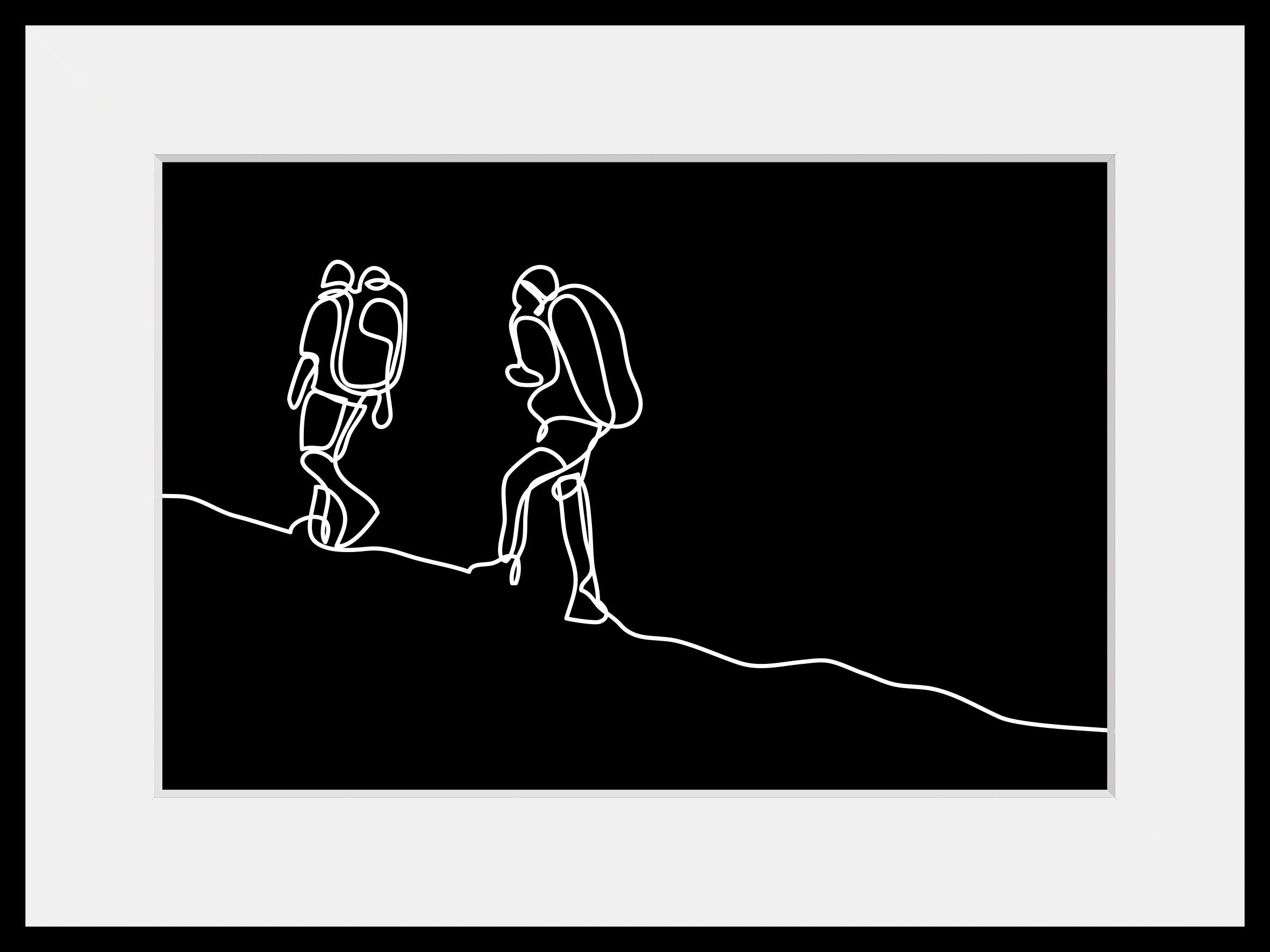 queence Bild »Mount Everest« Berge | Frau | Kunst | Mann | Schwarz-Weiss | Sport 1 Stk. tlg. HD Premium Poster-Druck inkl. Holzrahmen