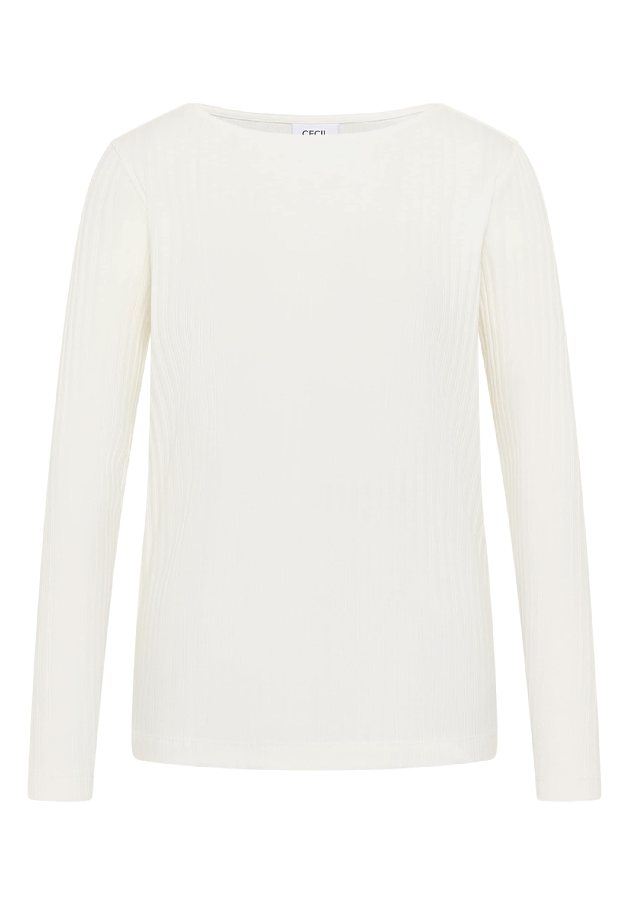Cecil T-shirt à manches longues mit Ripp-Struktur