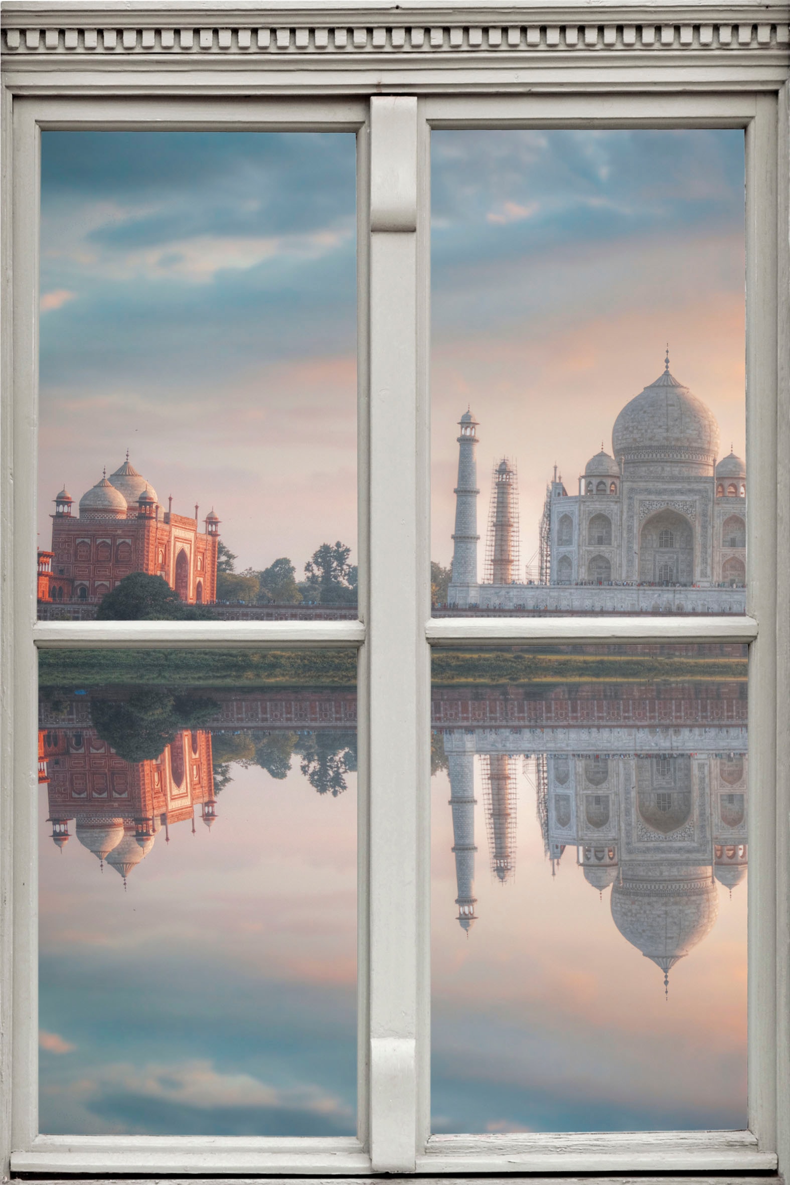 Image of queence Wandsticker "Taj Mahal" Wandsticker, Wandbild, selbstklebend, 3D, Fenster