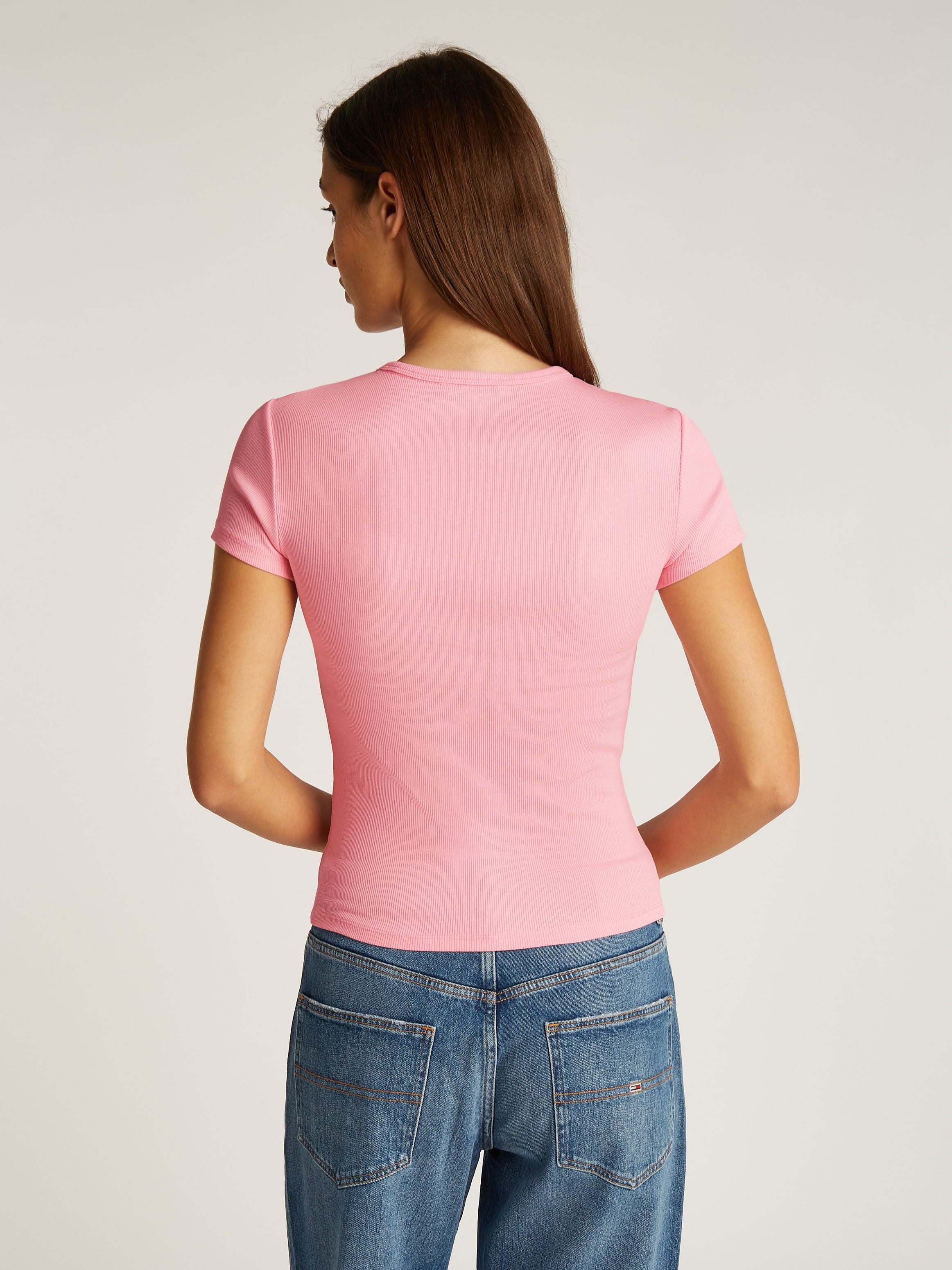 Tommy Jeans T-Shirt »TJW SLIM ESSENTIAL RIB SS«, mit gerippter Struktur