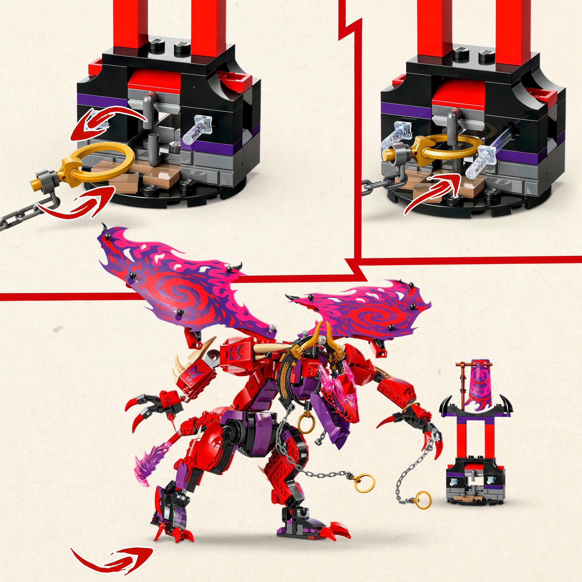 LEGO® Pions de construction »Chaosdrache Donnerzahn (71832), LEGO® Ninjago« Made in Europe