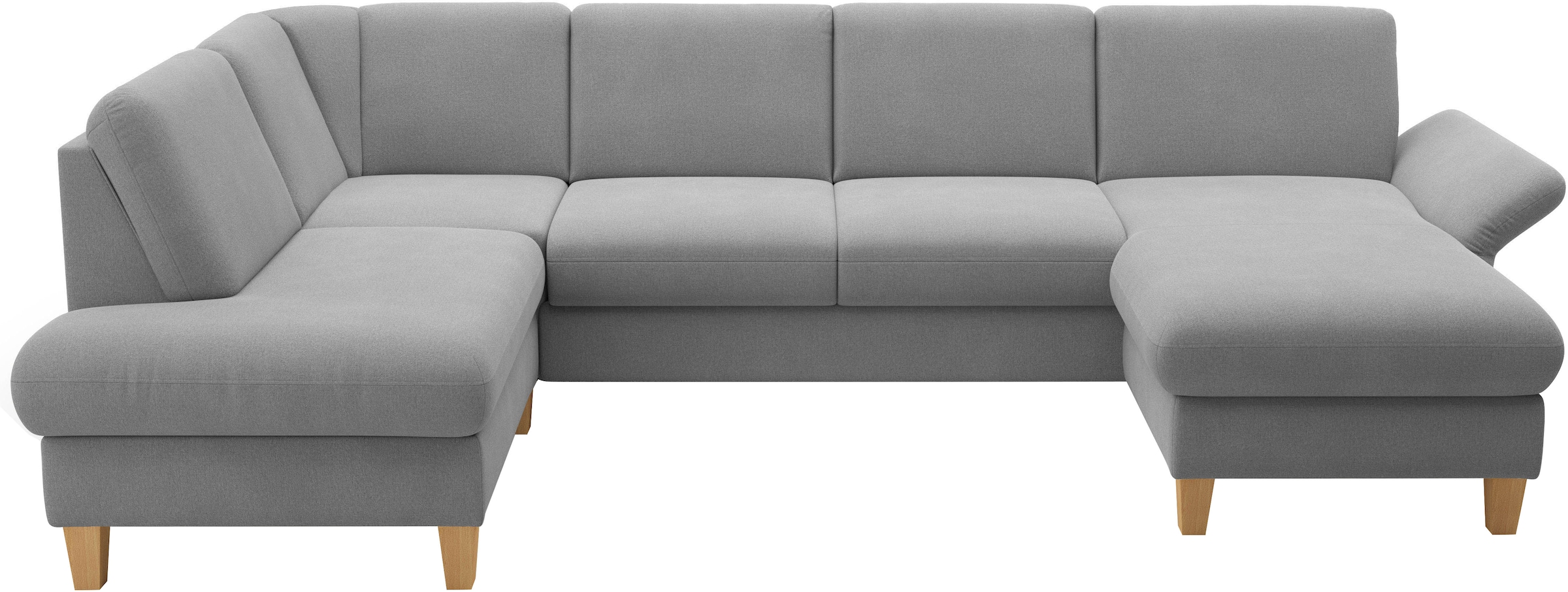 Home affaire Wohnlandschaft »Rochelle, U-Form«, optional mit Armteilverstellung, mit Bettfunktion & Bettkasten