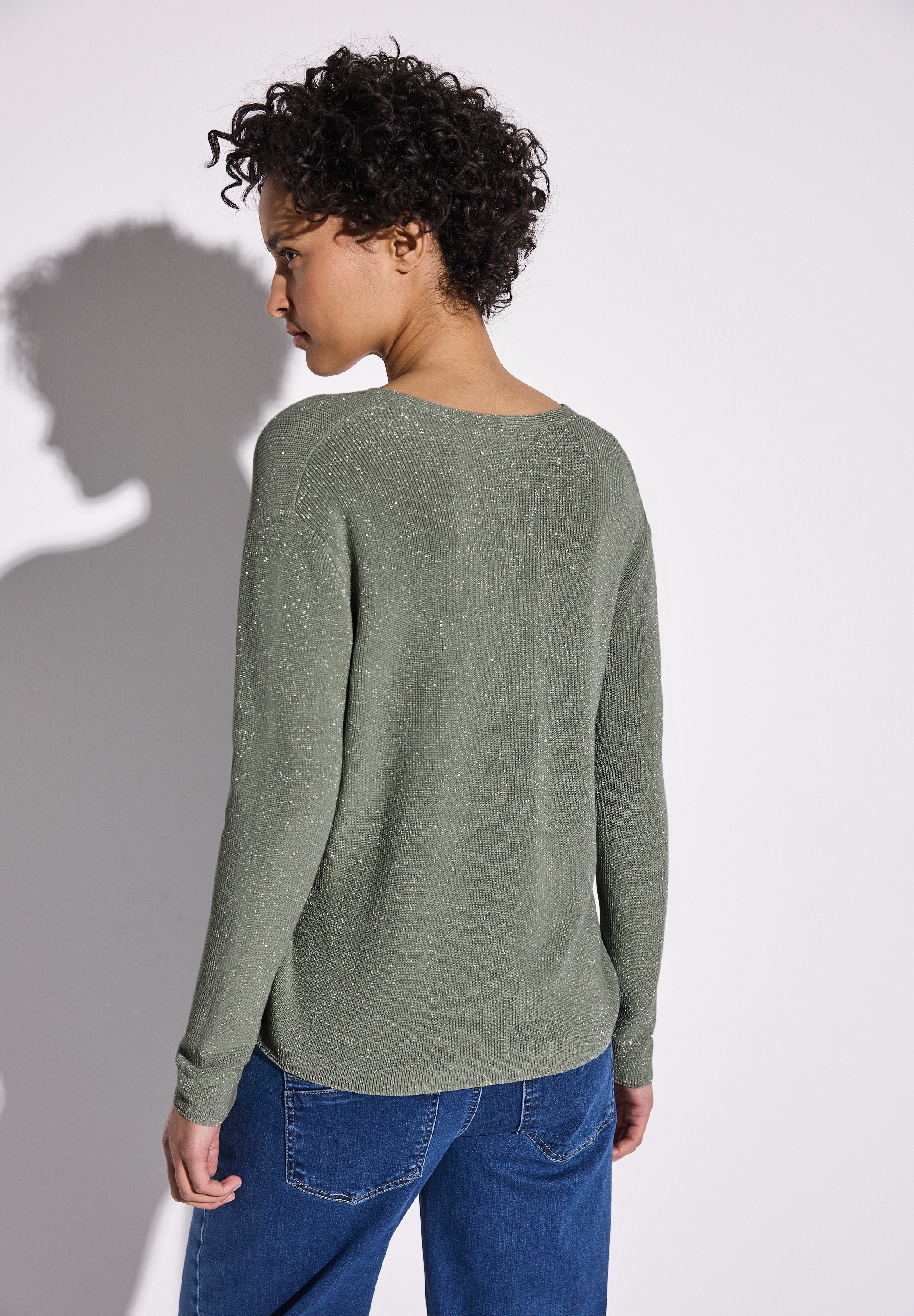 STREET ONE Strickpullover, mit metallisierten Fasern